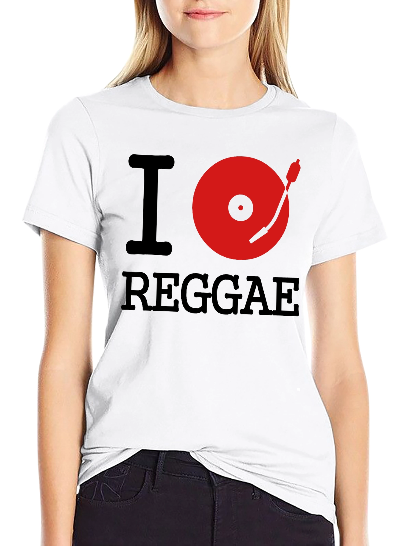I Heart Reggae Black Graphic Tee
