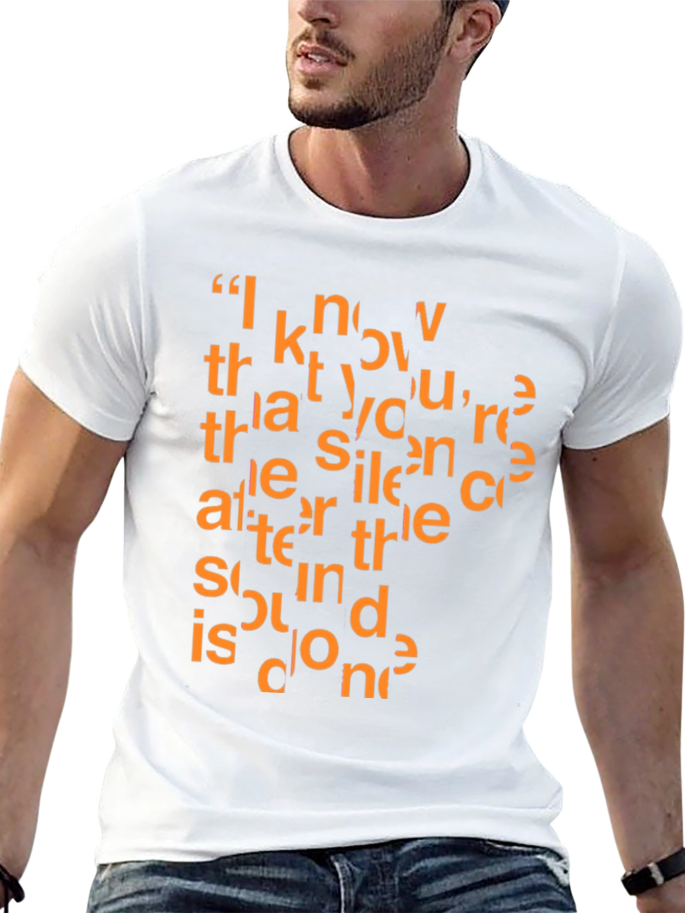 Unique Text Design Black T-Shirt