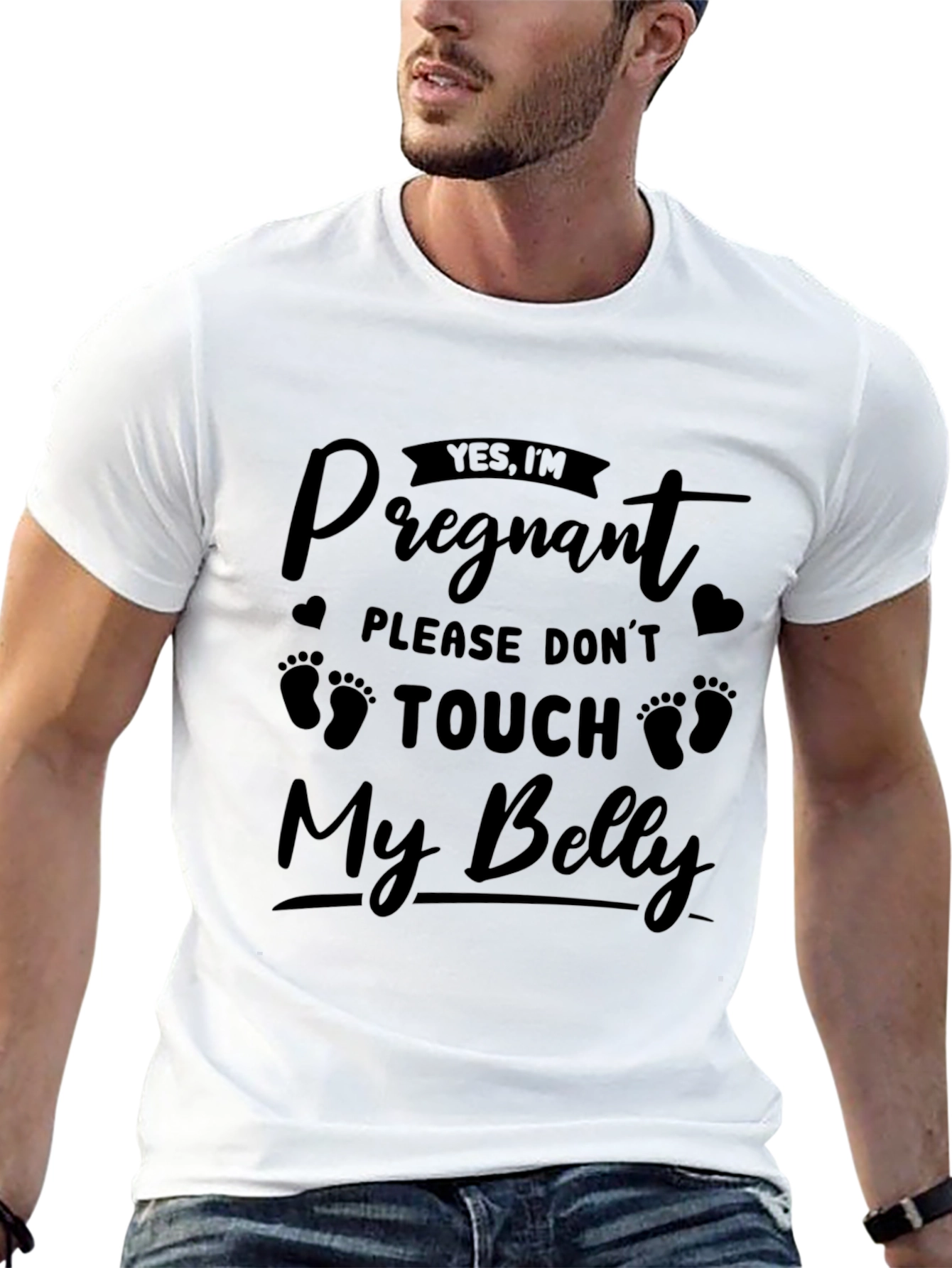 Funny Pregnancy T-Shirt - Please Dont Touch My Belly