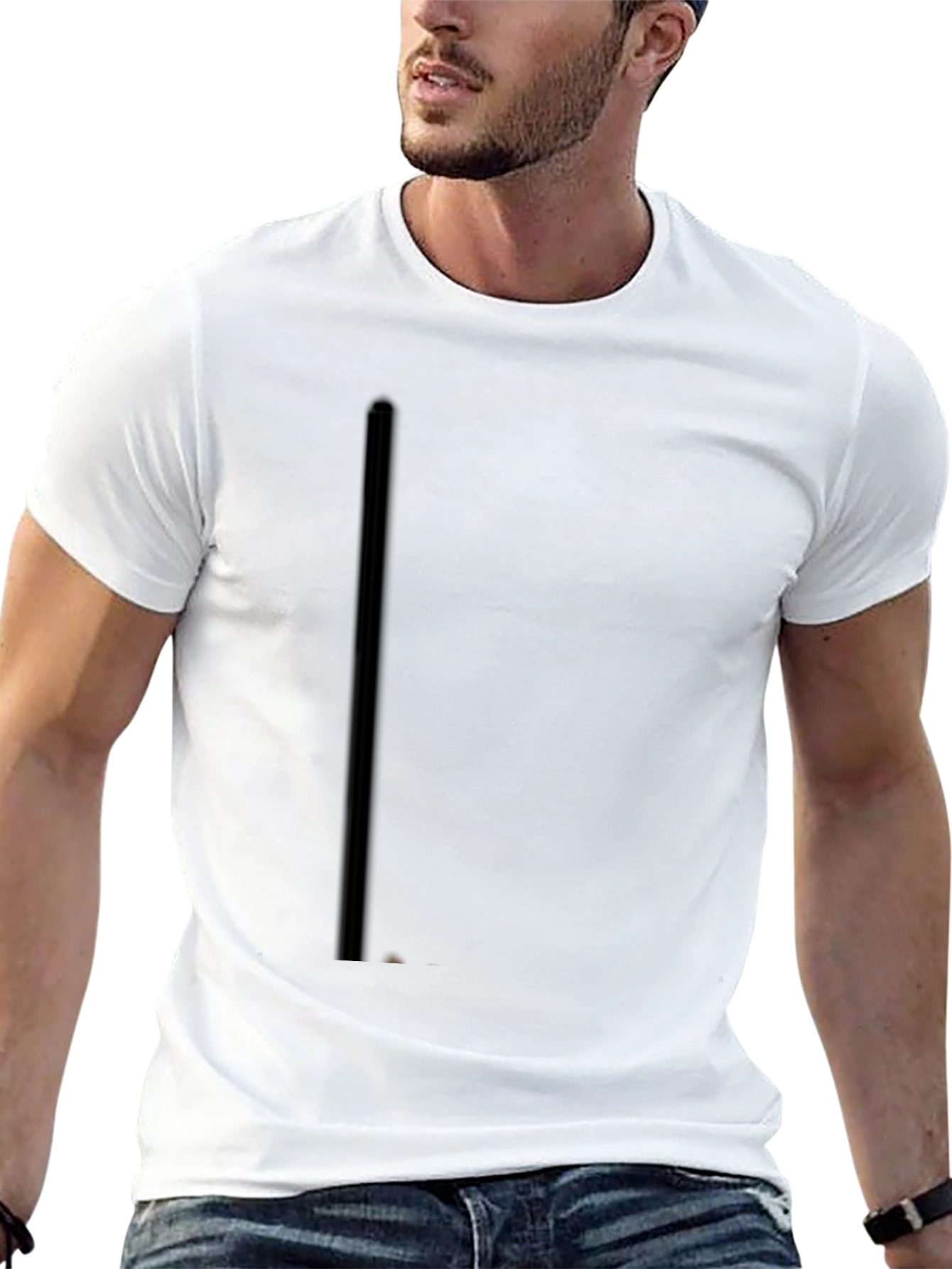 Classic Black Mens Crew Neck T-Shirt
