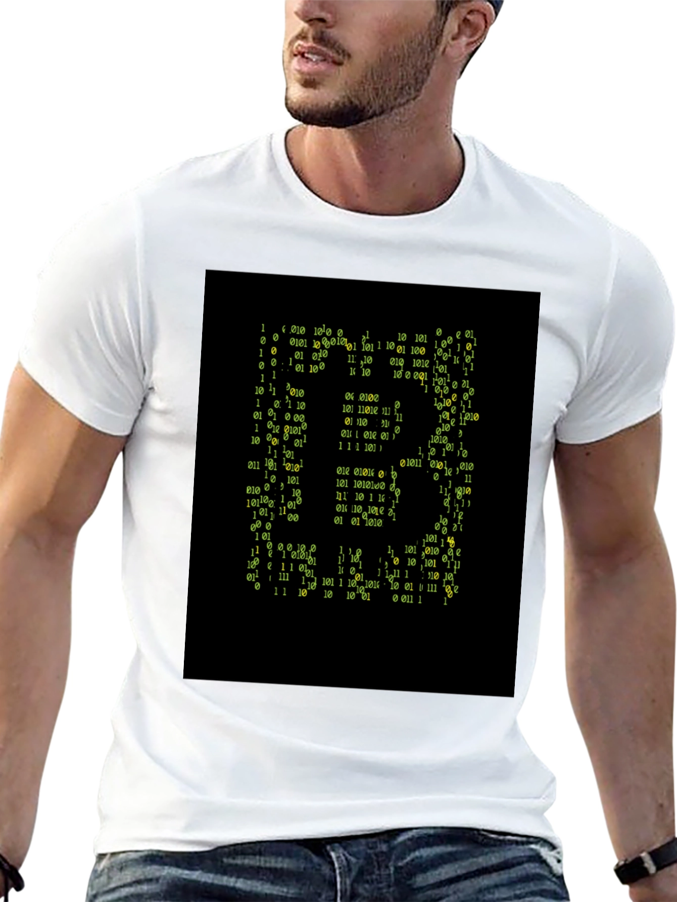 Binary Code Bitcoin T-Shirt - Crypto Tee