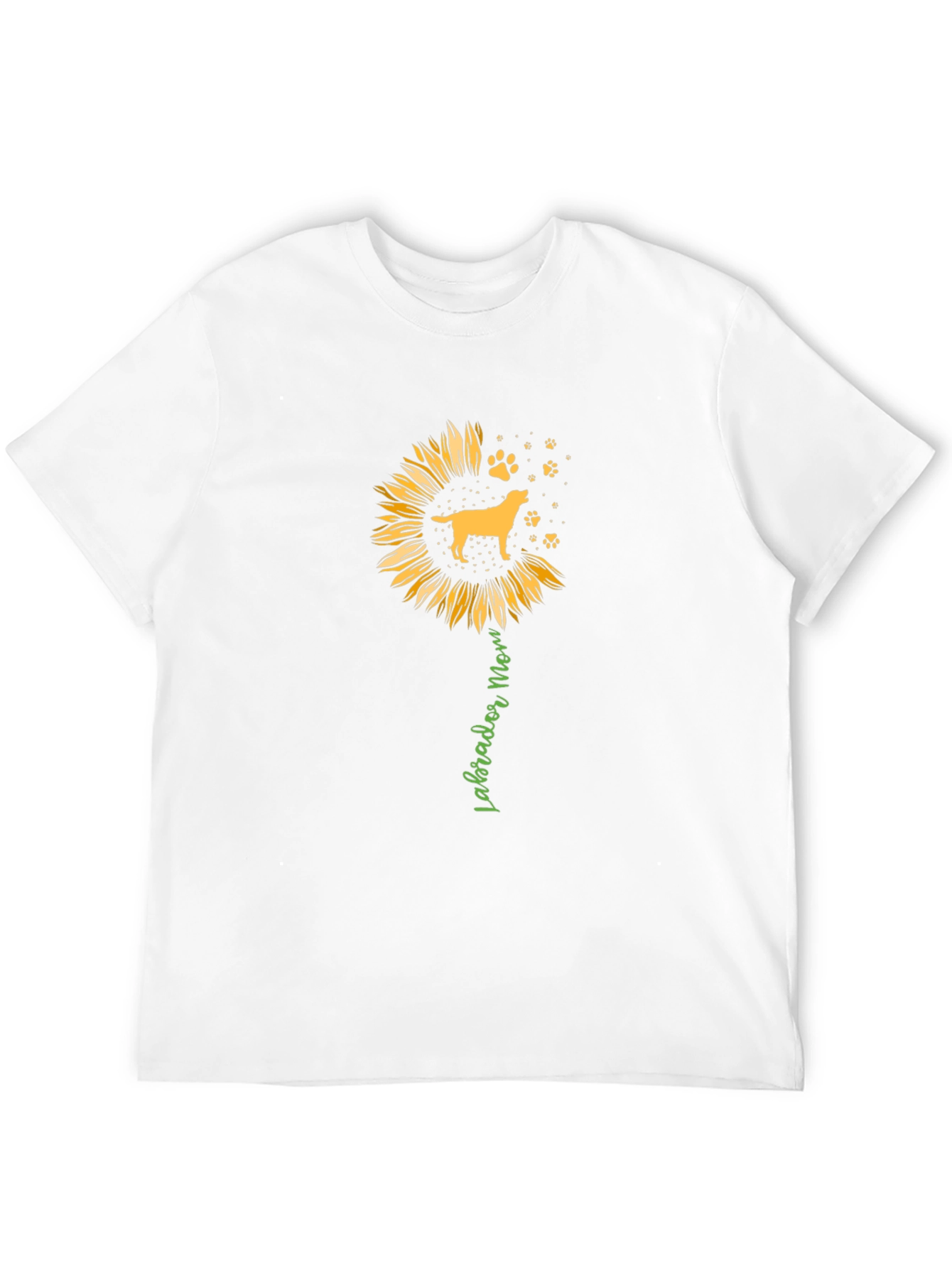 Labrador Mom Sunflower Graphic T-Shirt