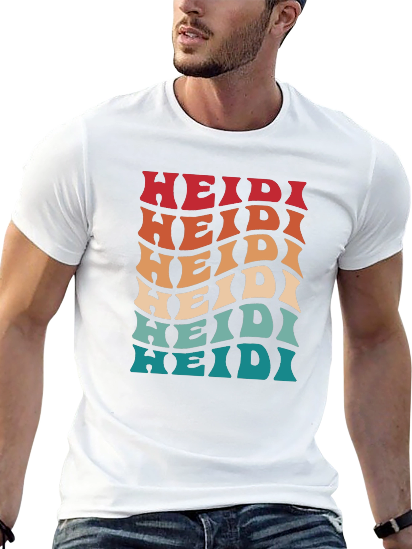 Retro Wave Heidi Personalized T-Shirt