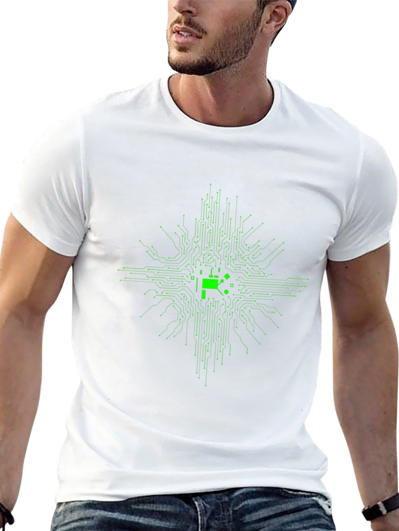 Circuit Board Graphic Tee - Cool Tech T-Shirt