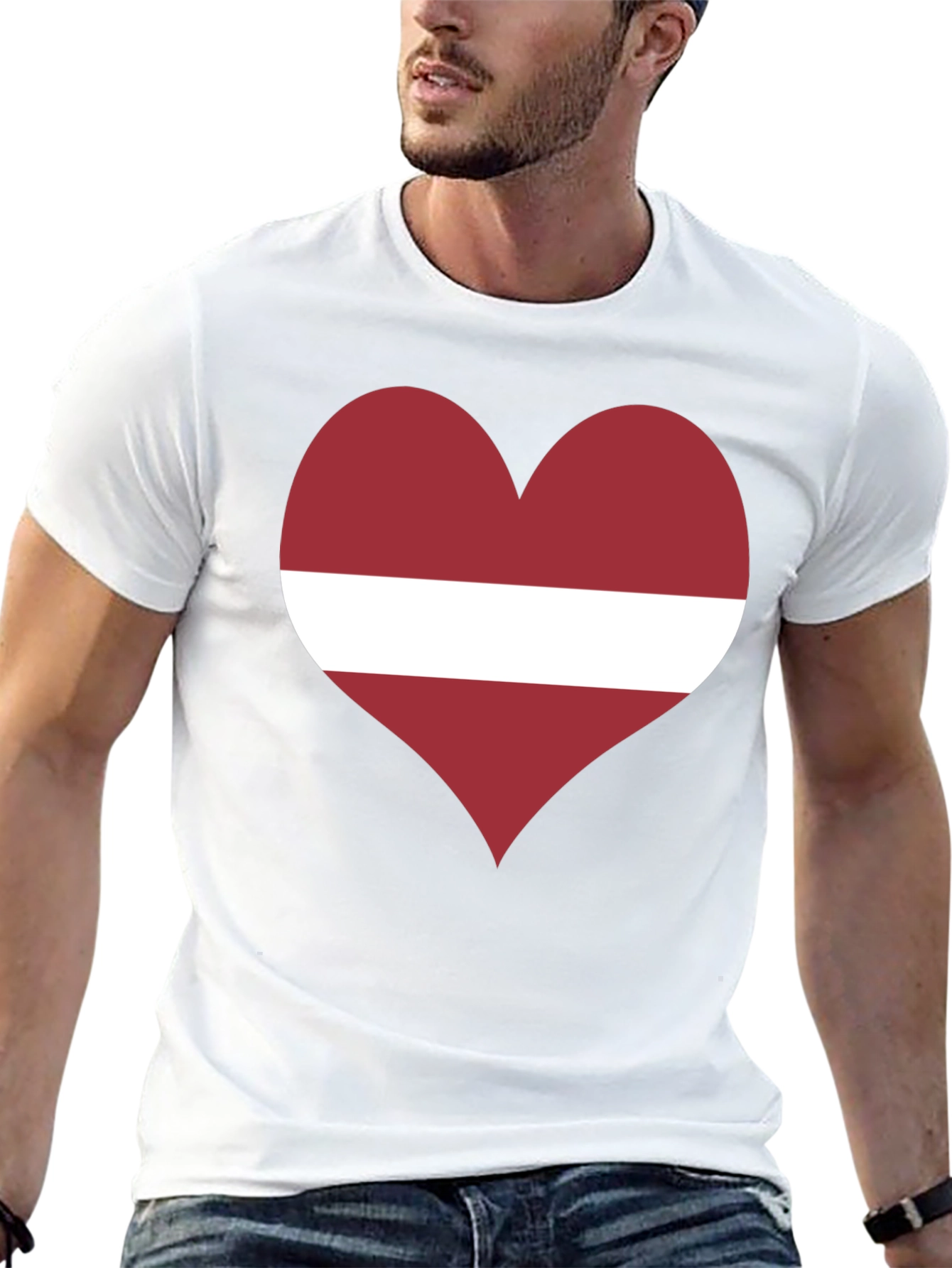 Latvia Flag Heart T-Shirt - Show Your Love!