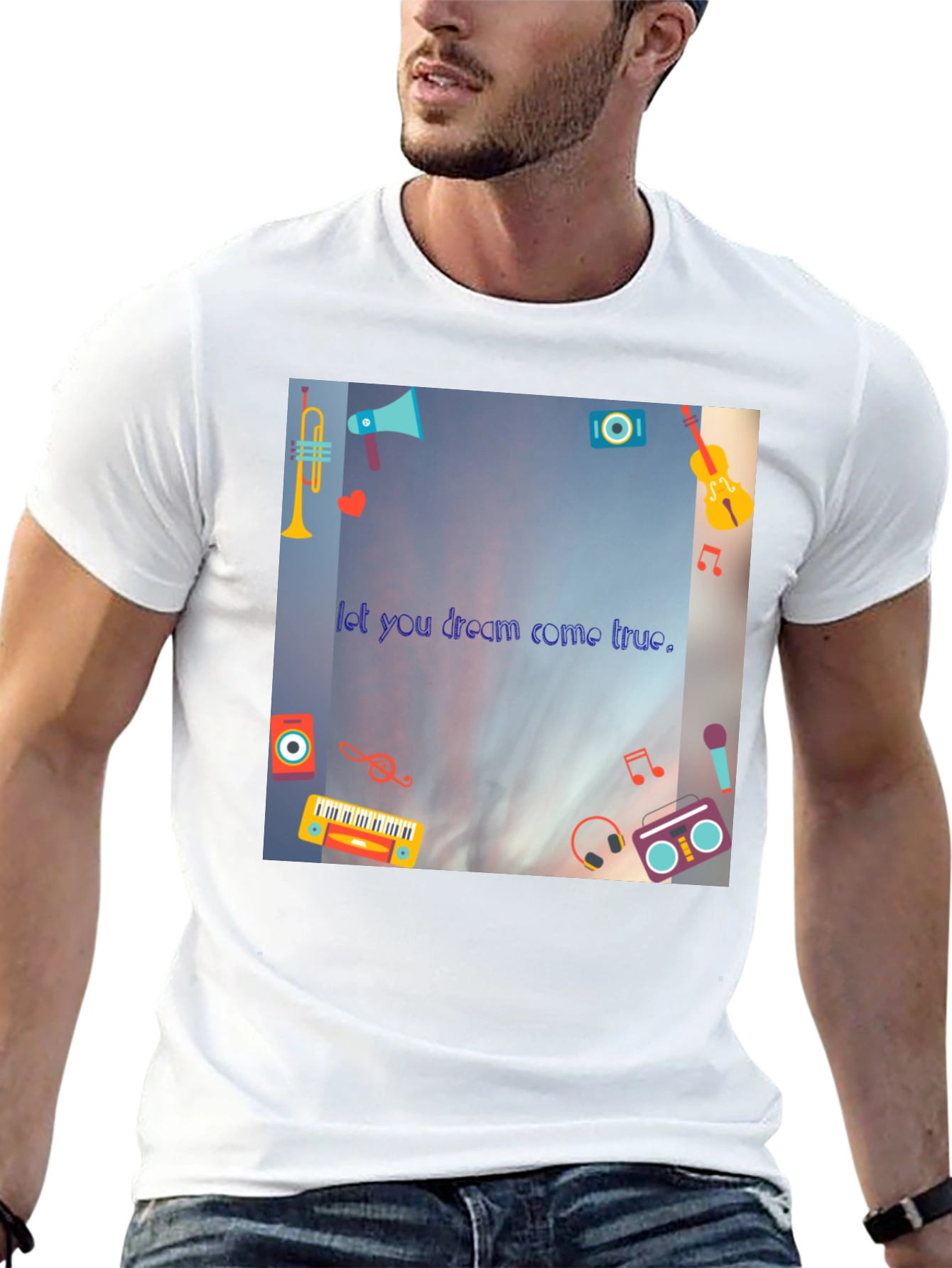 Dream Come True Black T-Shirt - Music Lovers Tee
