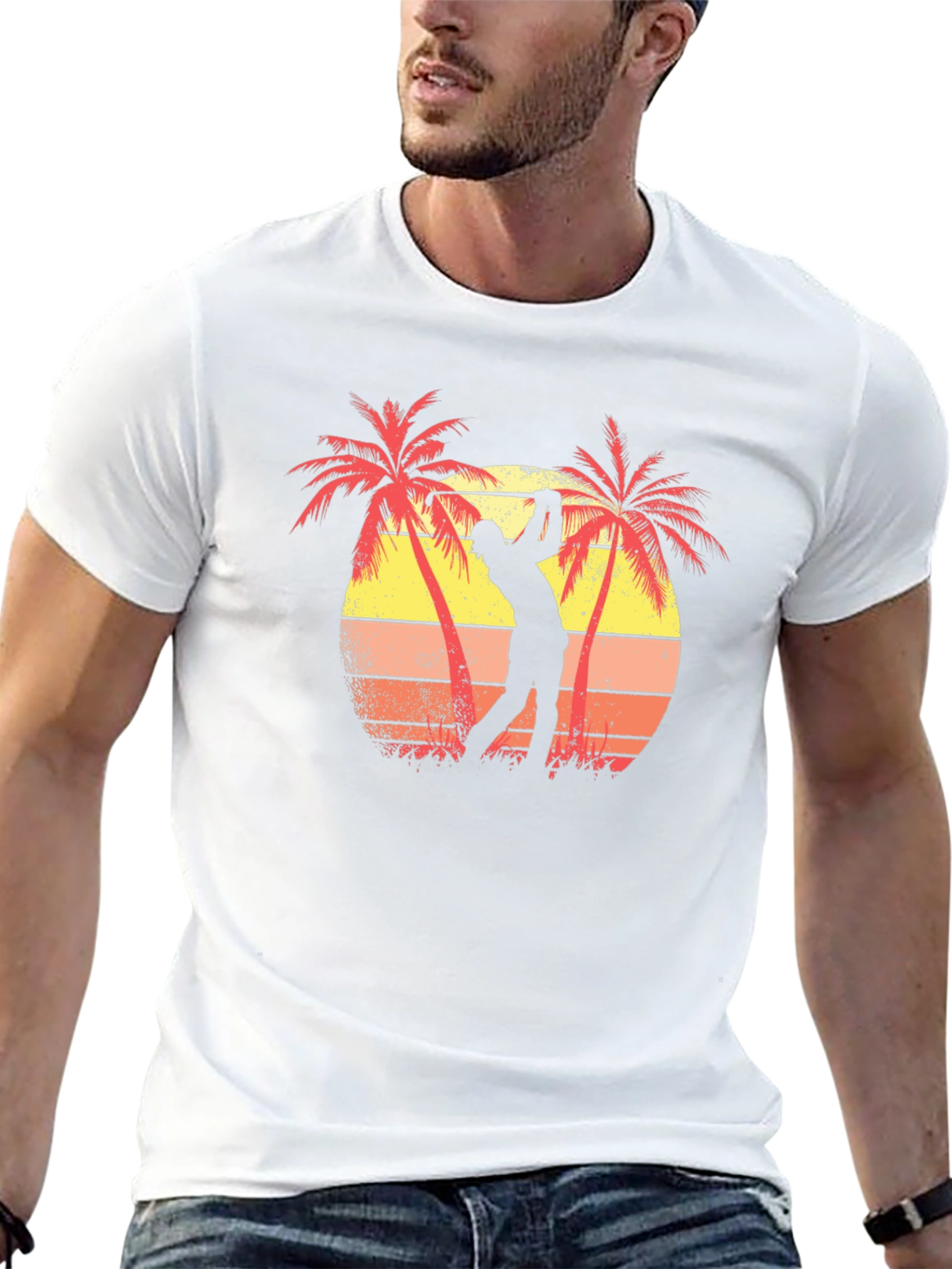 Golf Sunset Graphic T-Shirt