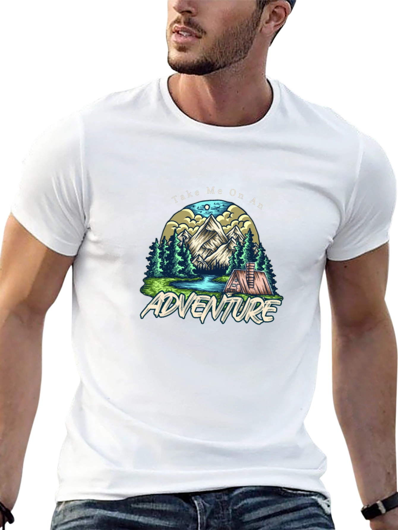 Adventure Awaits Graphic Tee - Black
