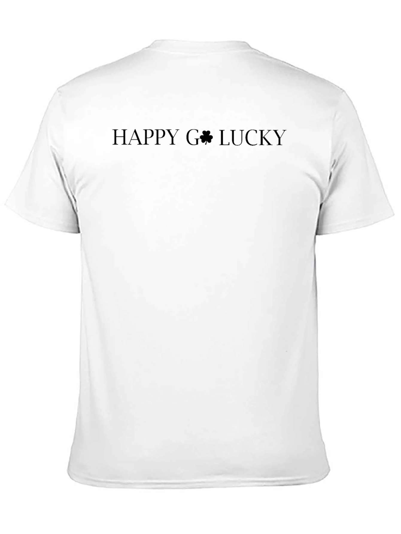 Happy Go Lucky Black Graphic Tee