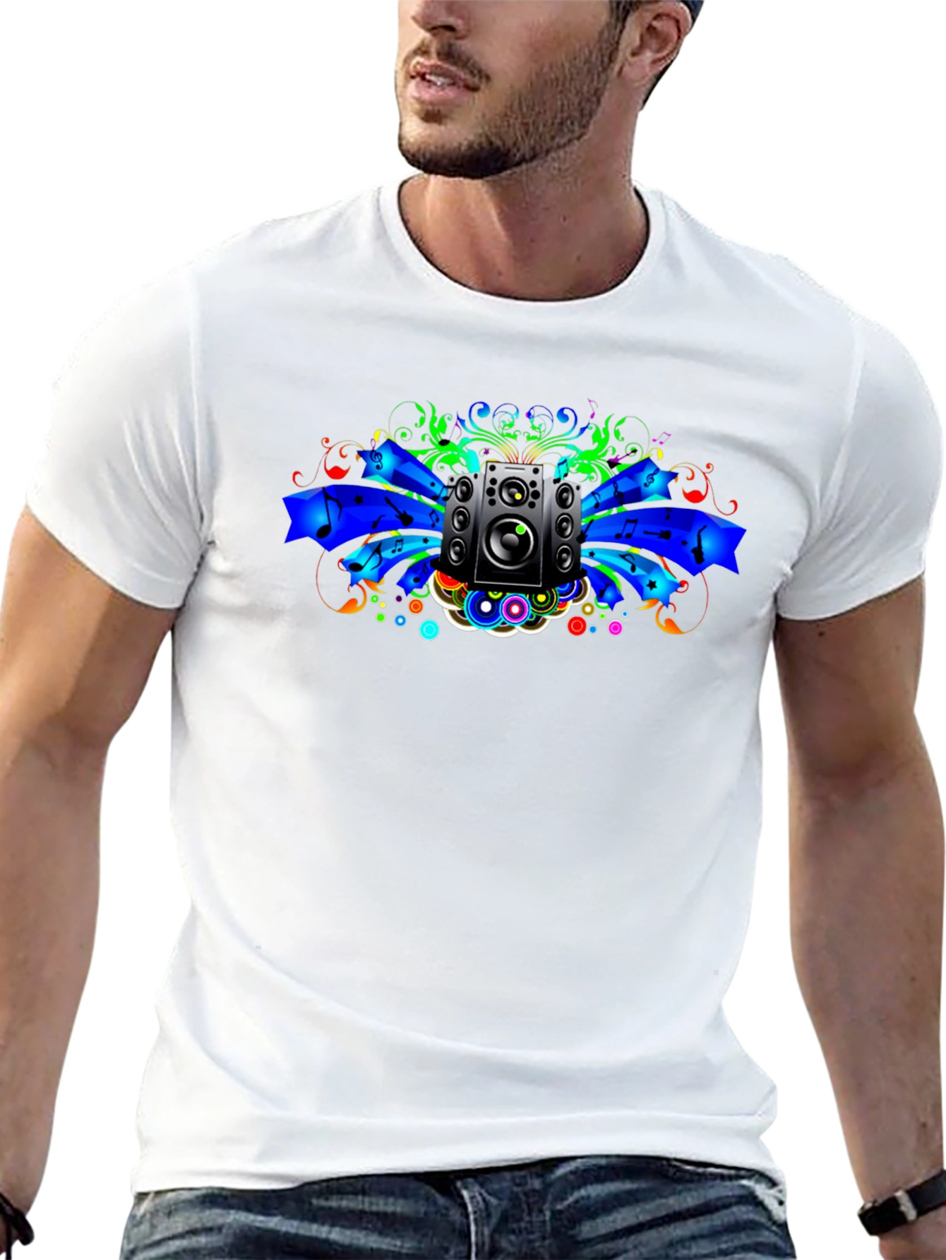 Bold Music Speaker Graphic T-Shirt