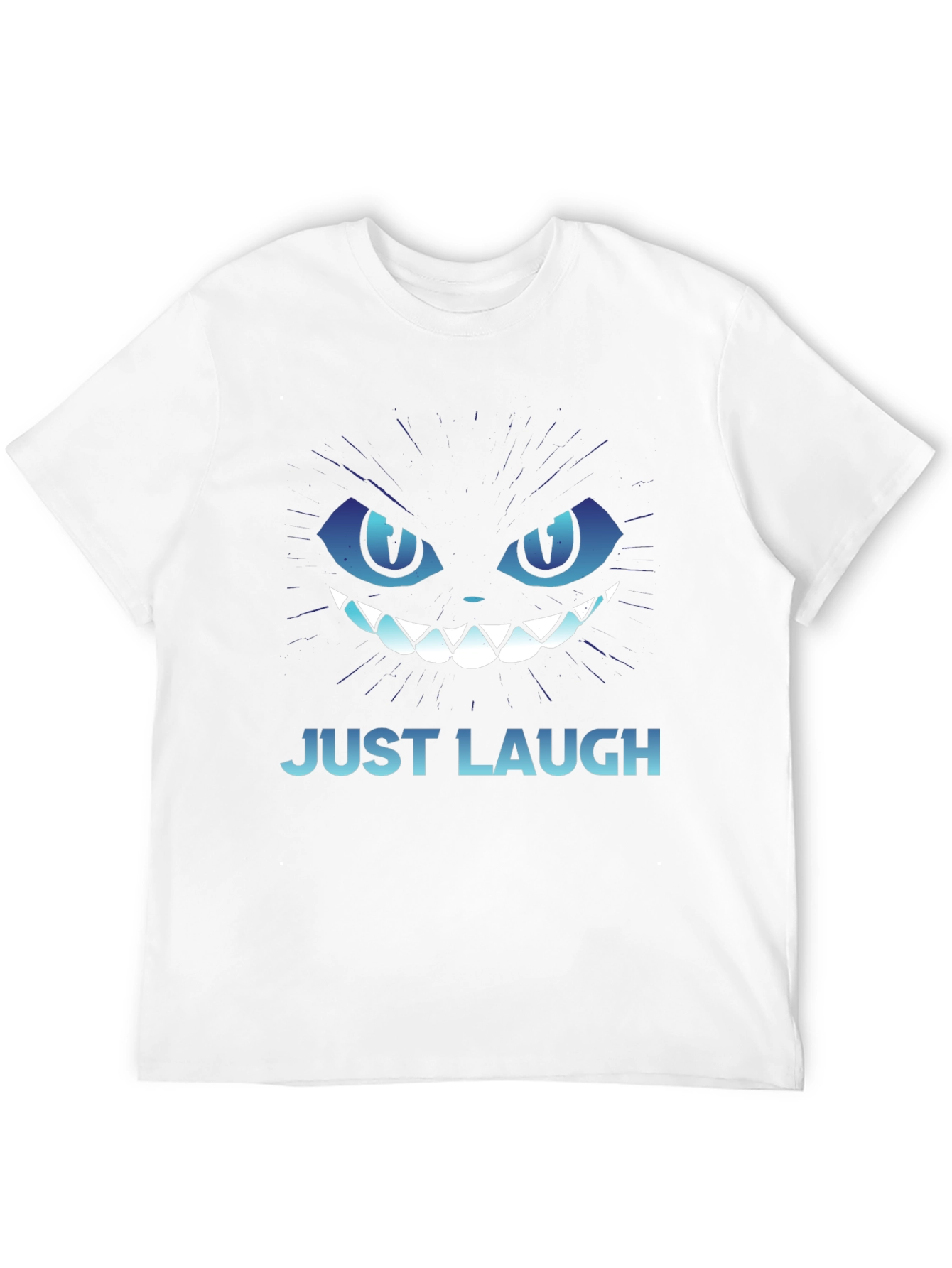 Just Laugh Cat Graphic Tee - Mens Black T-Shirt