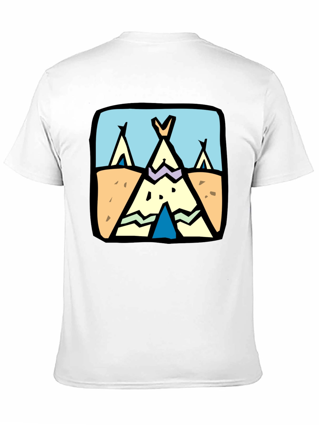 Novelty Tipi Graphic Tee - Black
