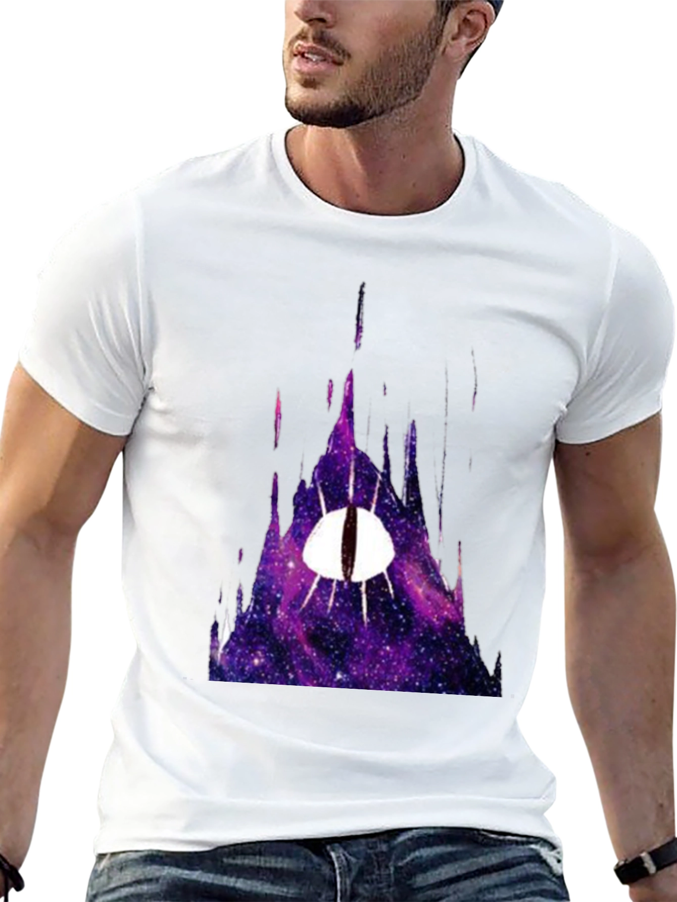 Galaxy Eye Graphic Tee - Mens Black T-Shirt