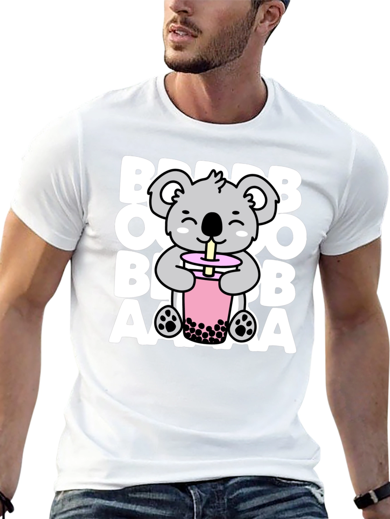 Cute Koala Boba Tea Graphic Tee