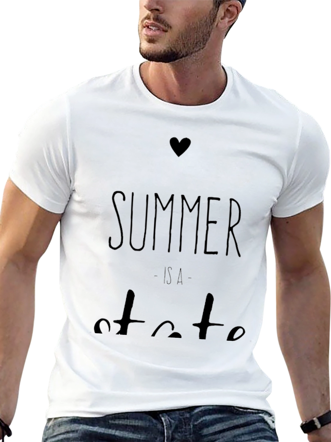 Summer is a State of Mind Black Graphic Tee