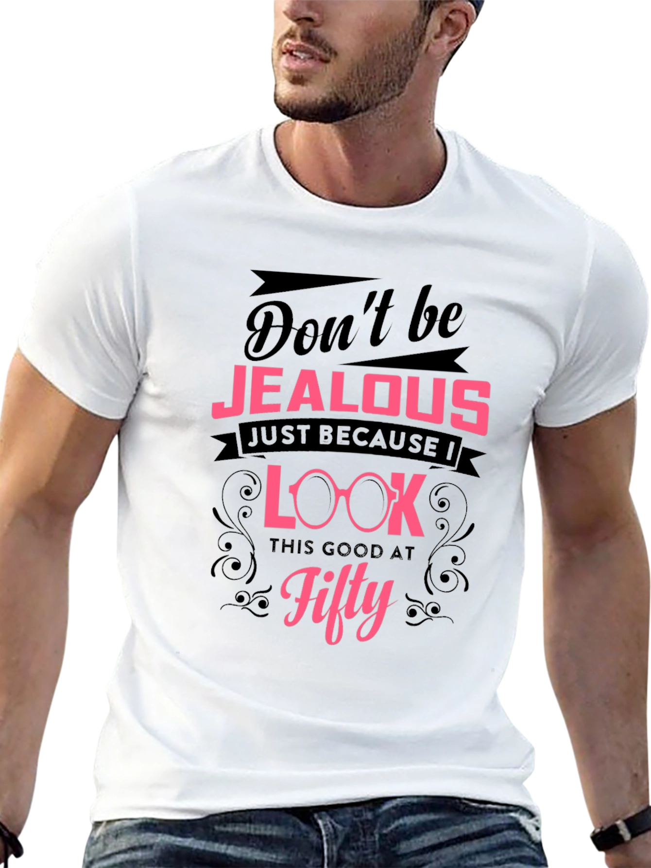 Funny 50th Birthday T-Shirt: Dont be Jealous