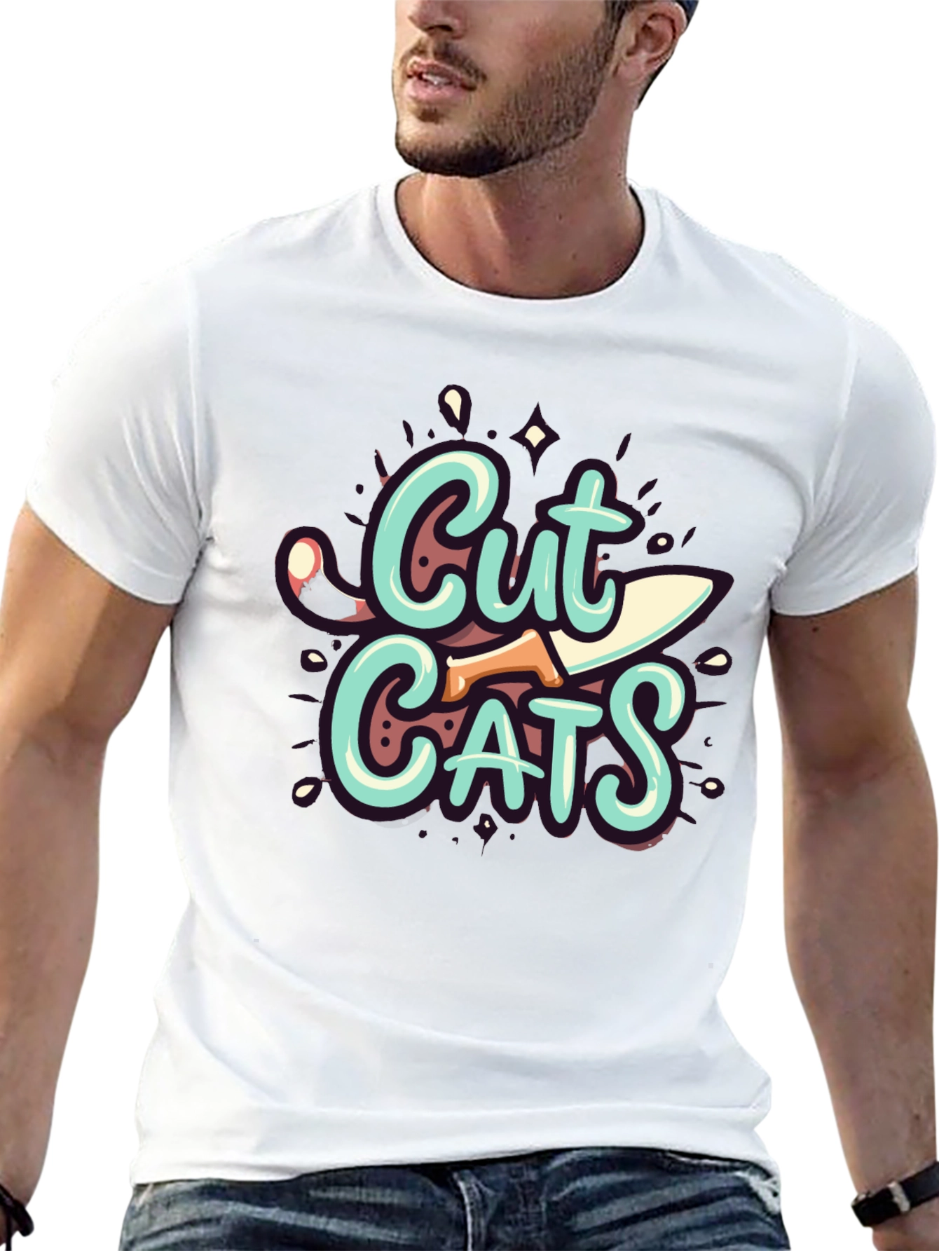 Cut Cats Graphic T-Shirt - Unique Design!