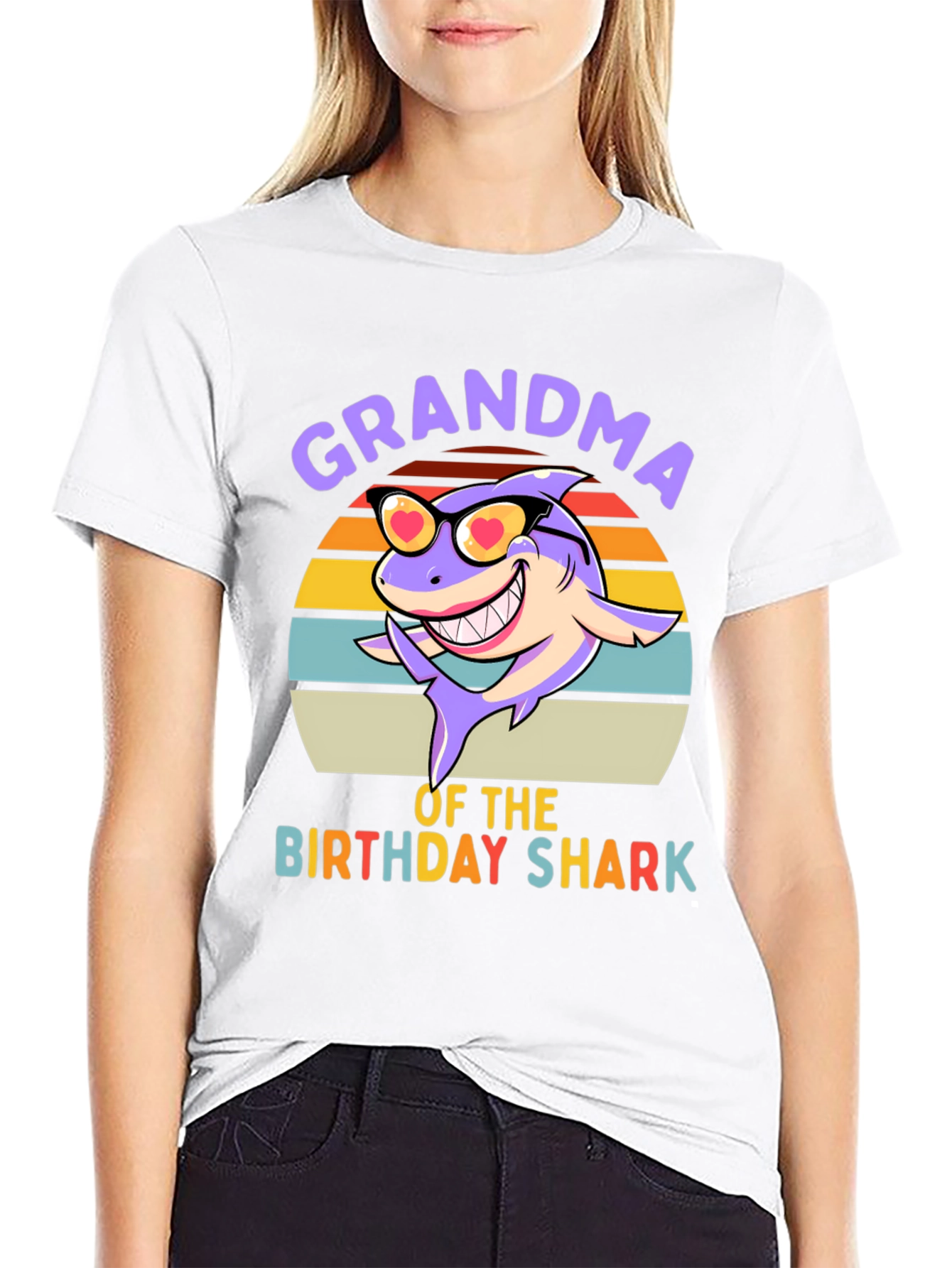 Grandma of the Birthday Shark T-Shirt