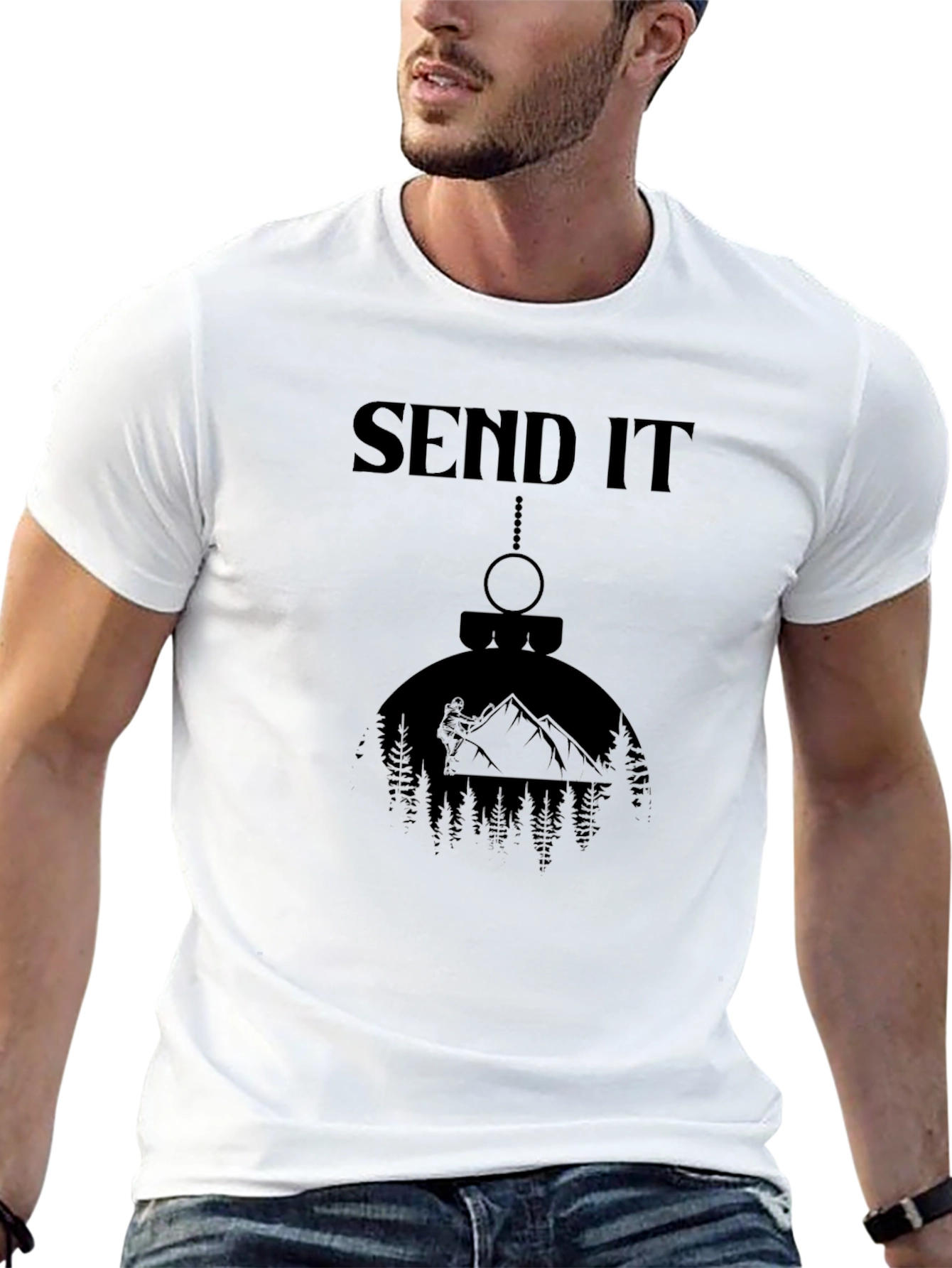 Send It Mountain Adventure Black T-Shirt