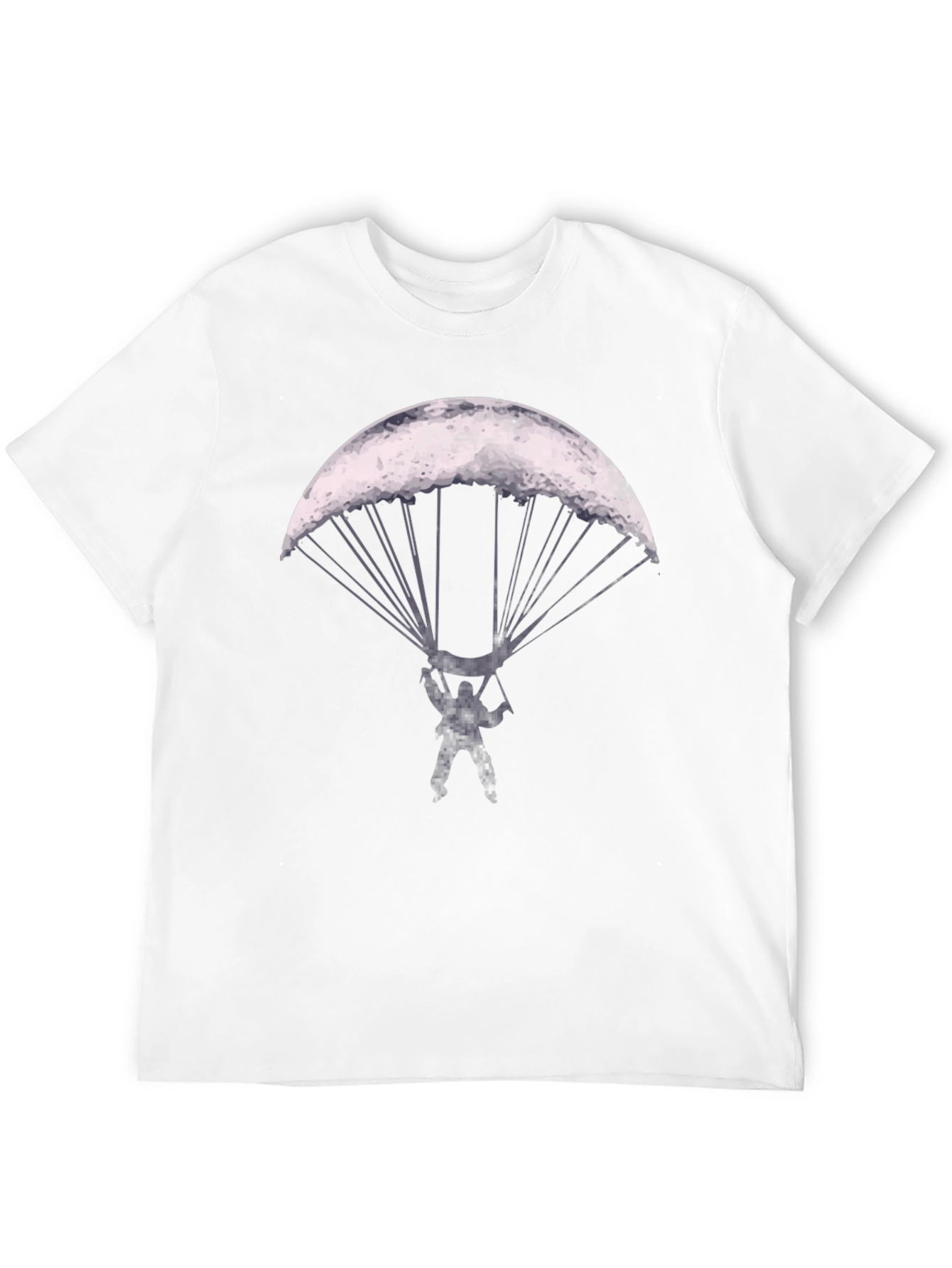 Parachute Moon Graphic T-Shirt - Cool Novelty Design