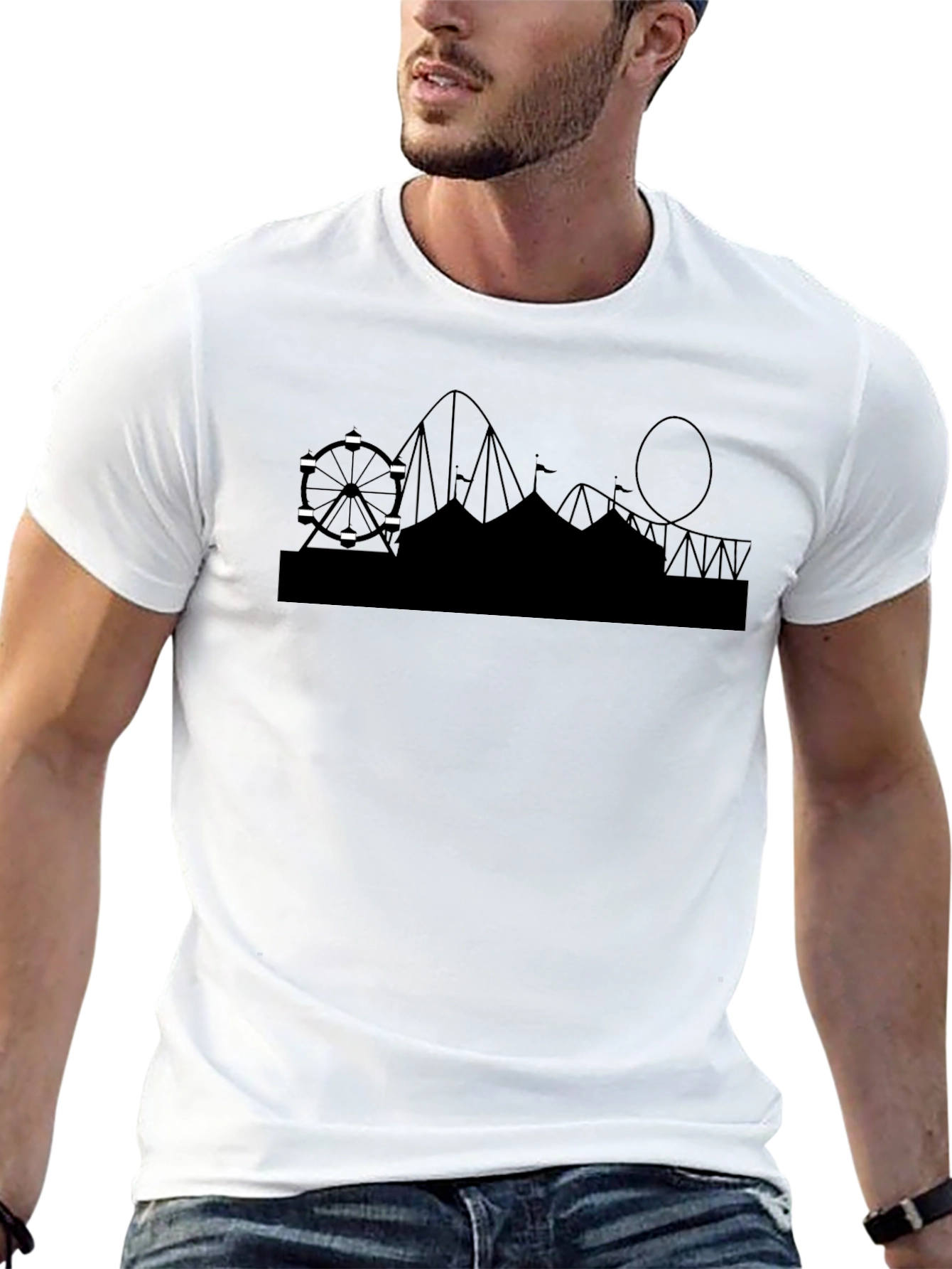 Amusement Park Silhouette T-Shirt