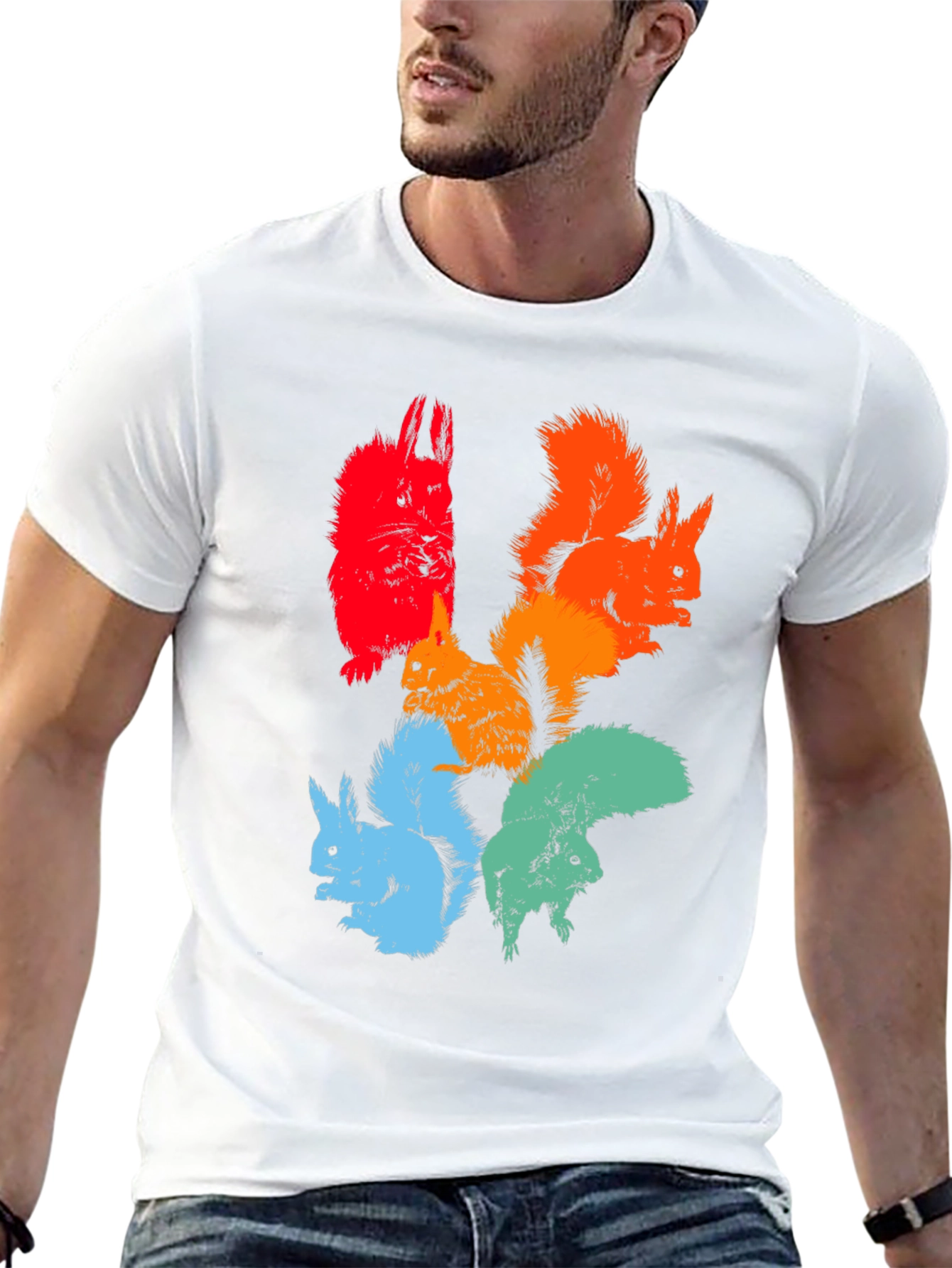 Colorful Squirrel Graphic Tee