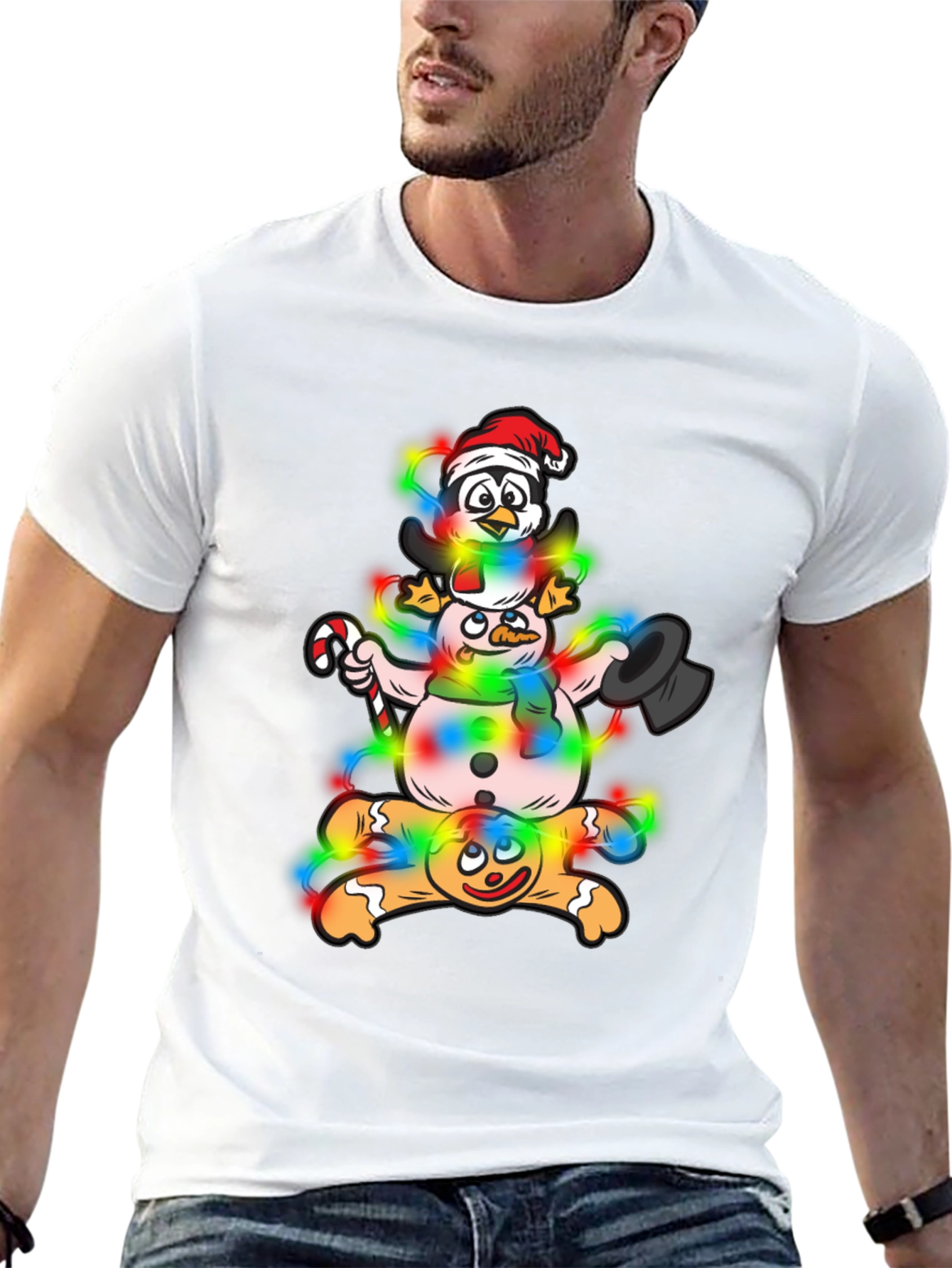 Whimsical Christmas Characters Graphic Tee