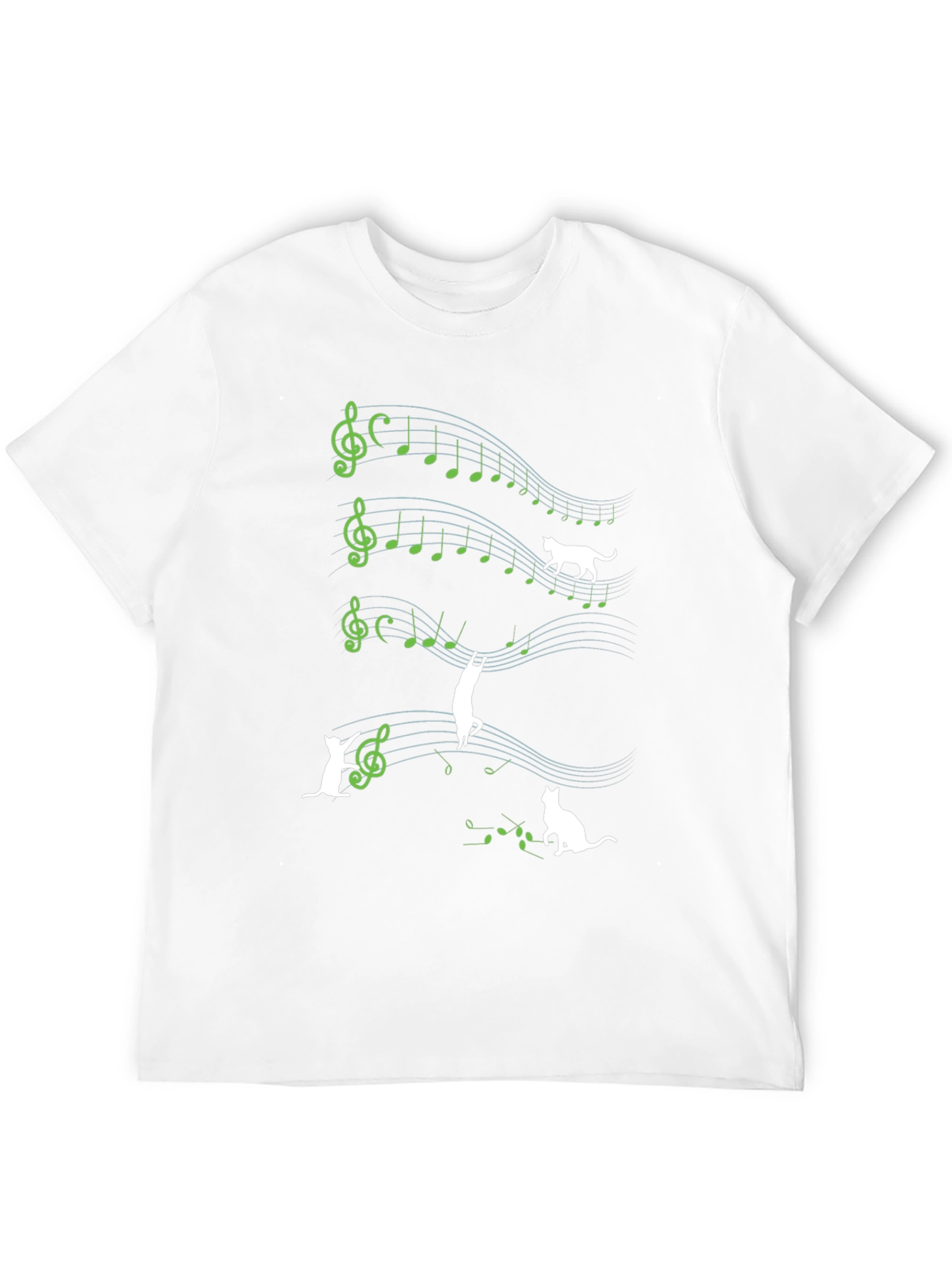 Musical Cat T-Shirt - Quirky Music Lover Tee