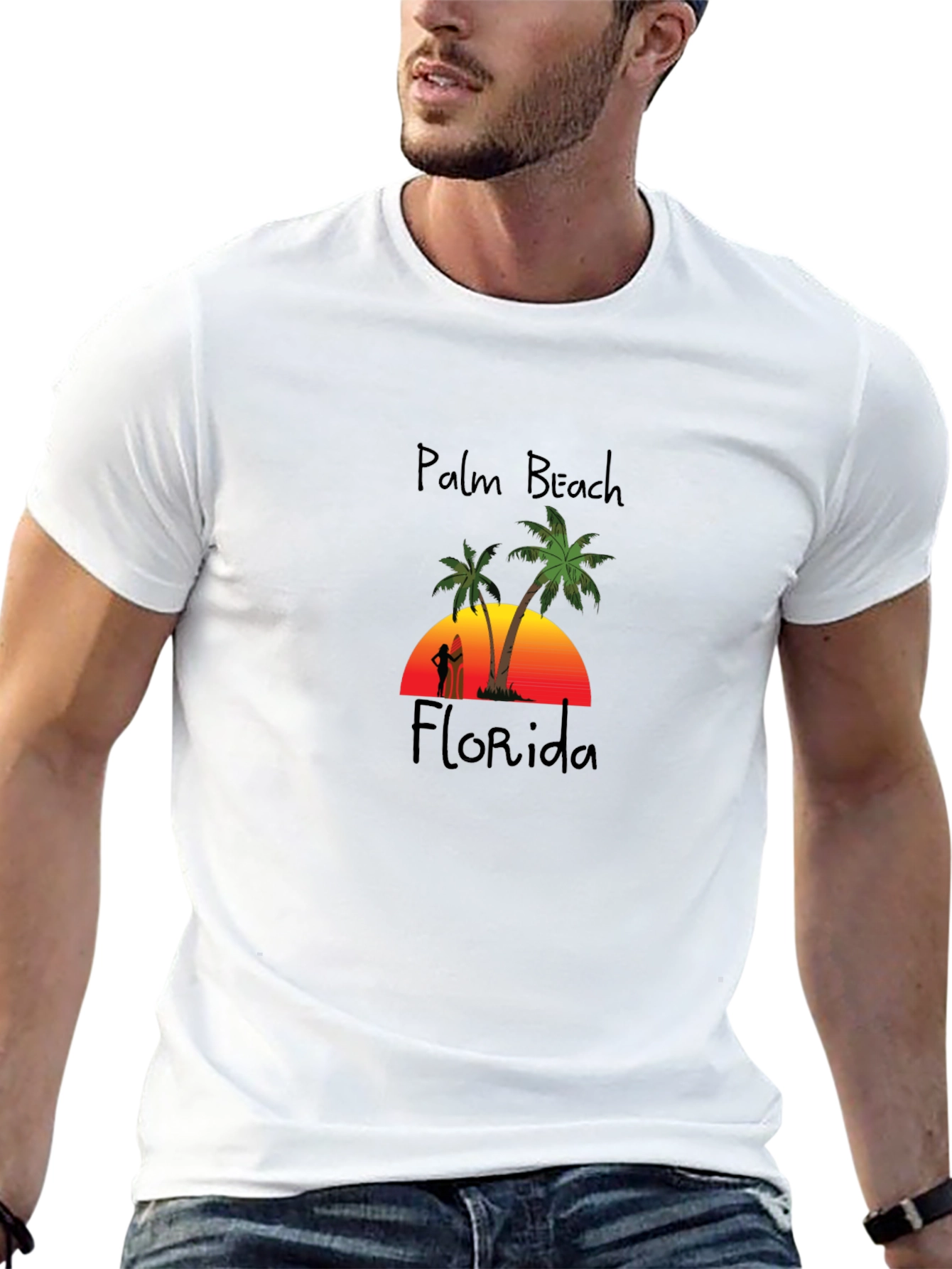 Palm Beach Florida T-Shirt - Sunset Beach Design