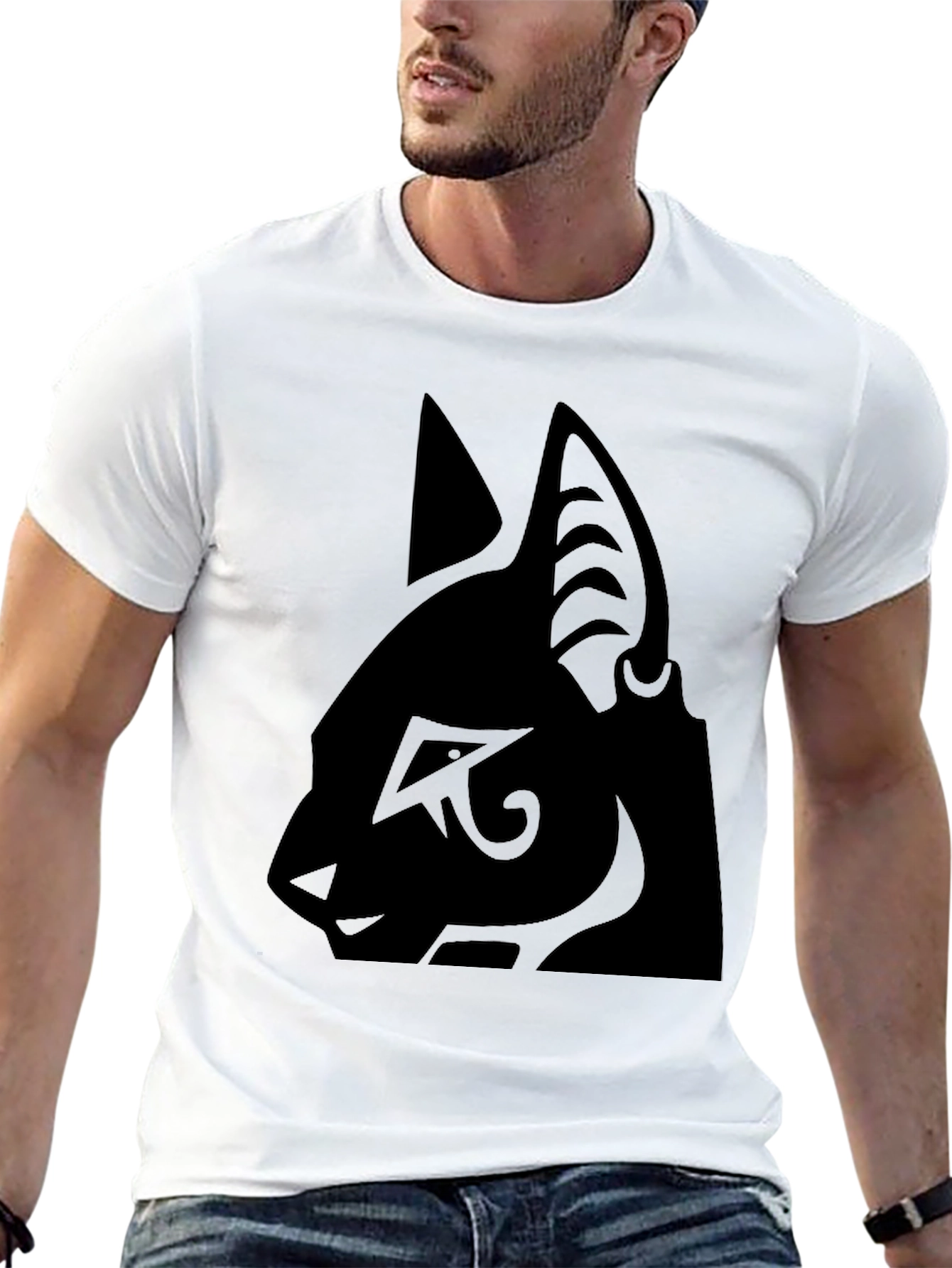 Egyptian Cat T-Shirt - Black Graphic Tee