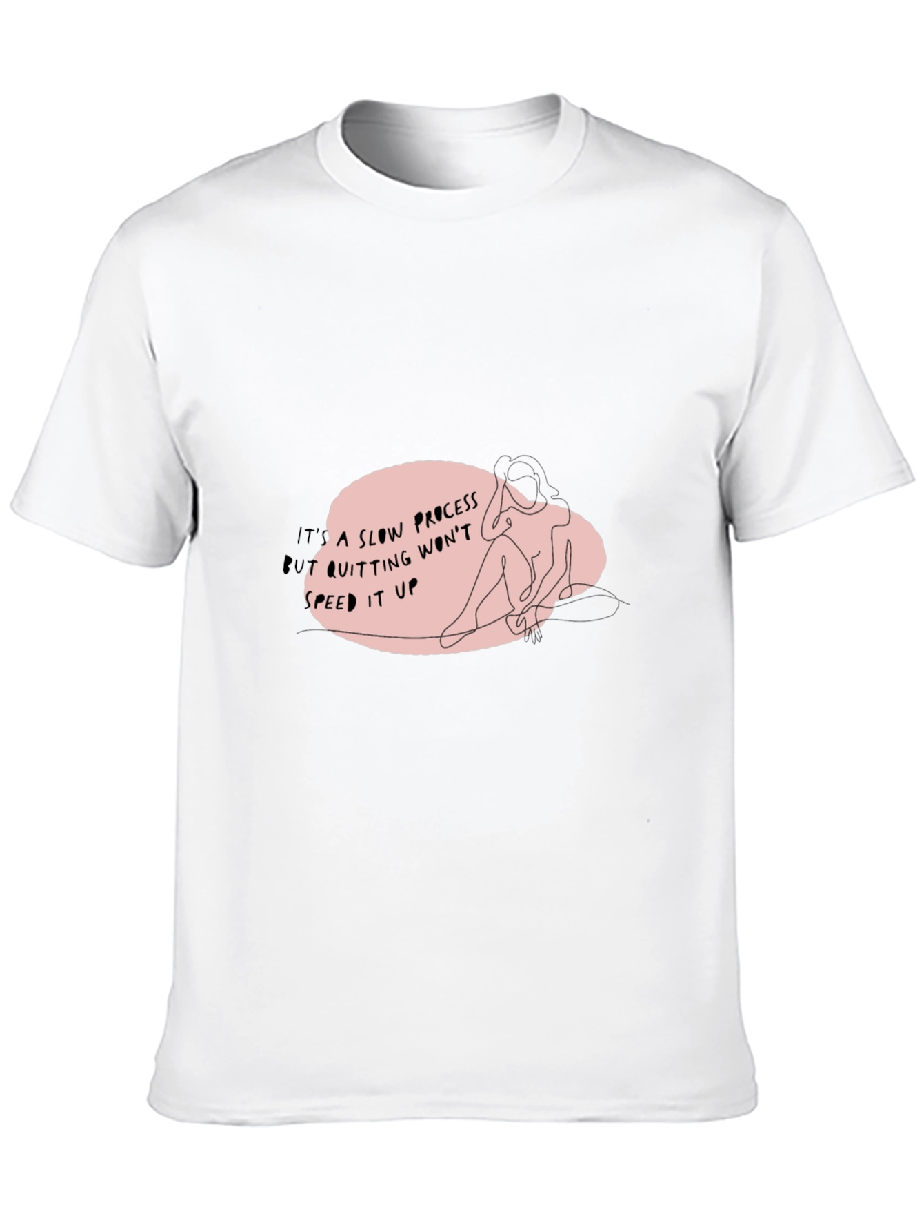 Motivational Graphic Print Crew Neck Tee
