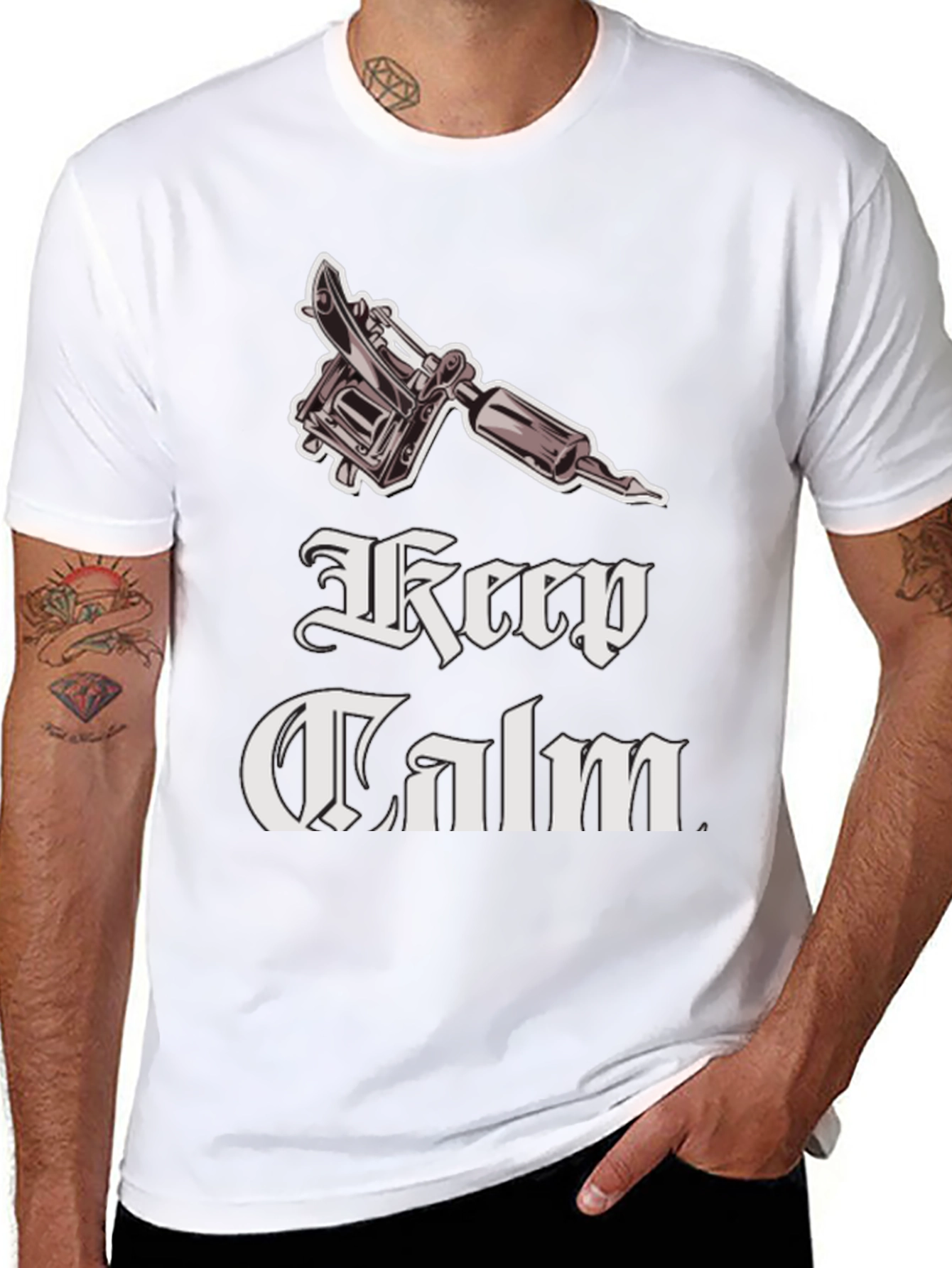 Keep Calm Tattoo Artist Black T-Shirt