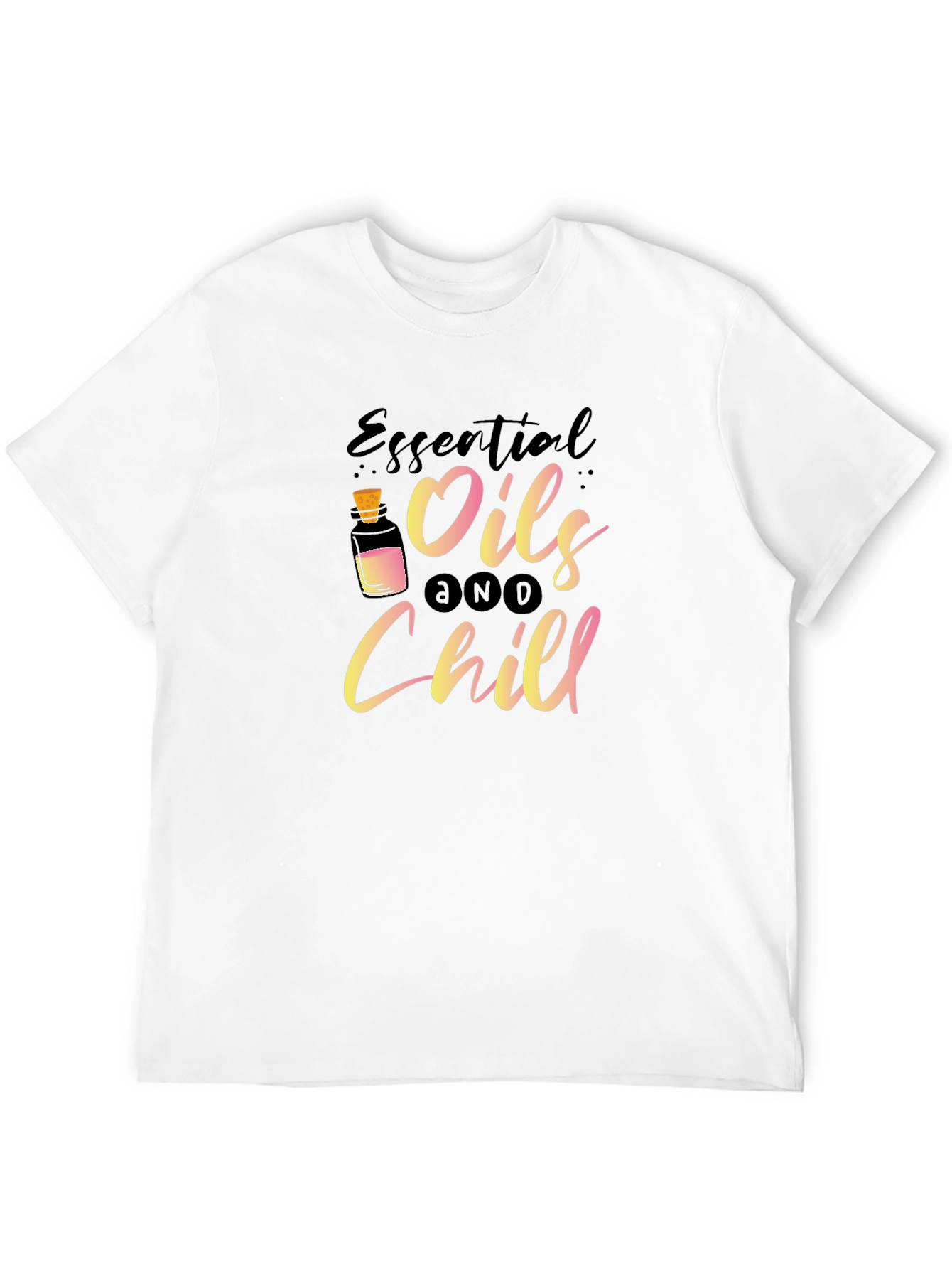 Essential Oils & Chill Black Graphic Tee