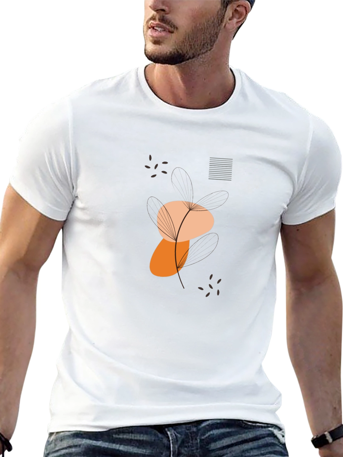 Modern Graphic Tee - Abstract Dandelion Design