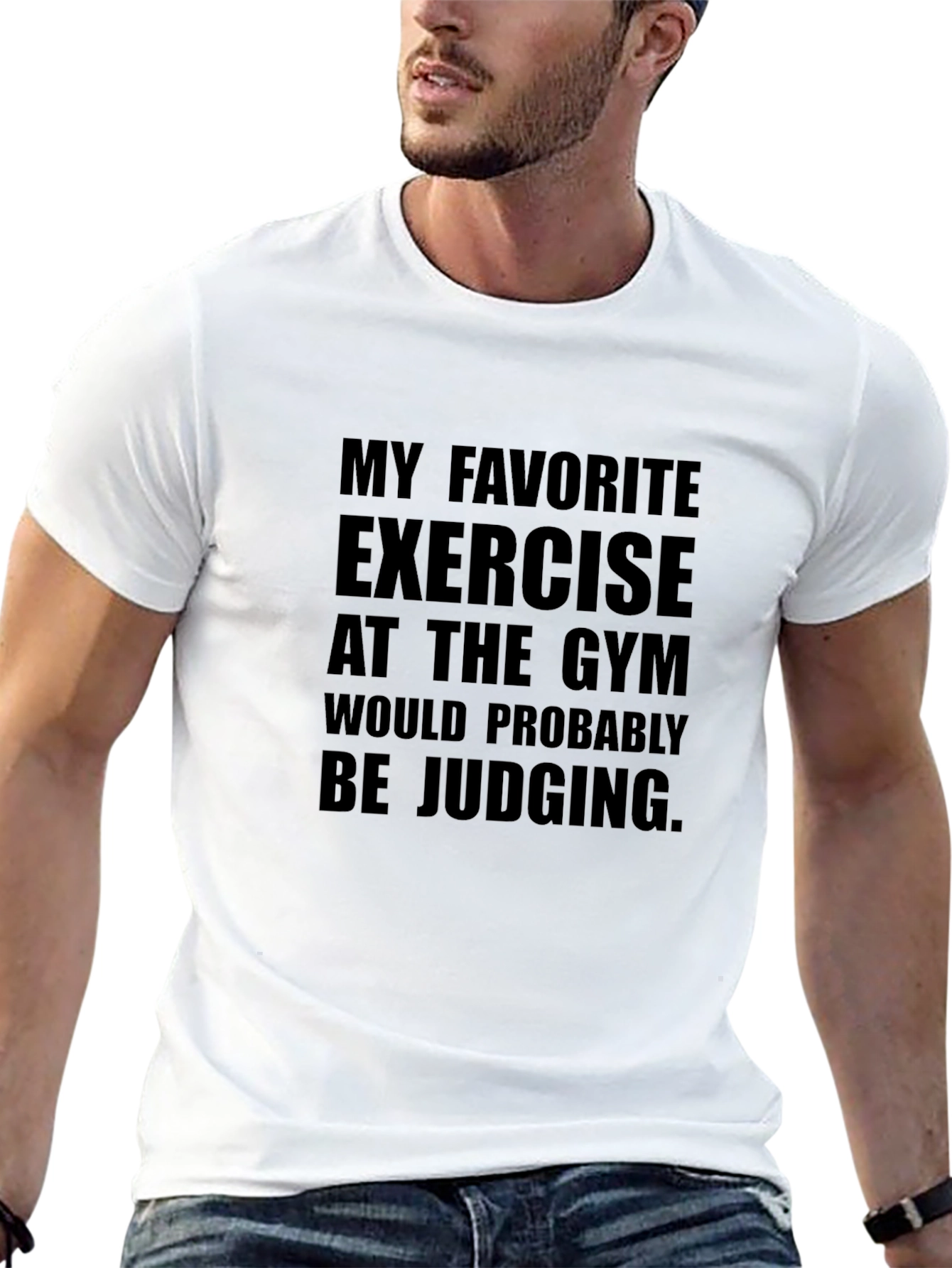 Funny Gym T-Shirt: My Favorite Exercise is Judging