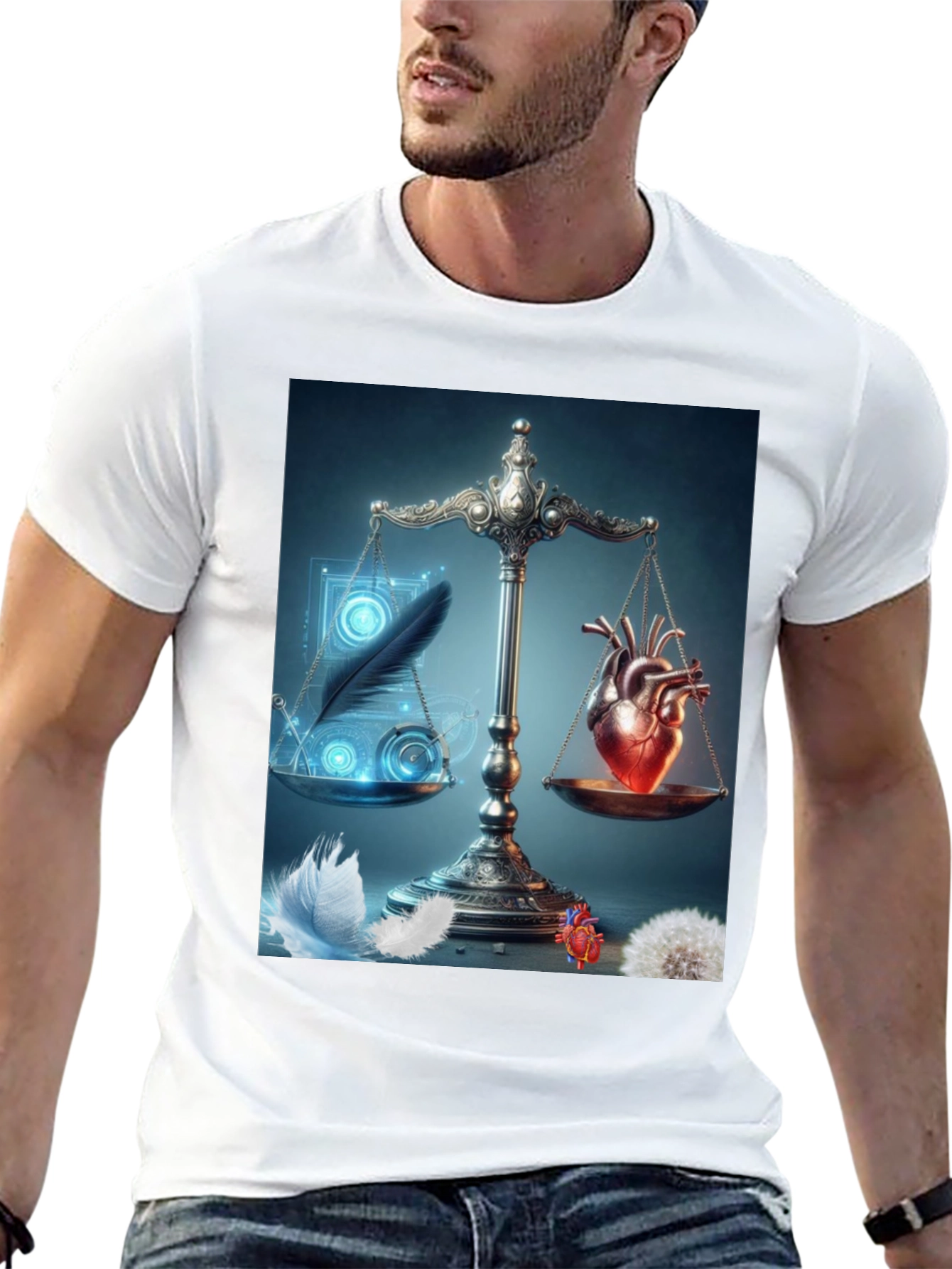 Heart & Feather Balance Graphic Tee
