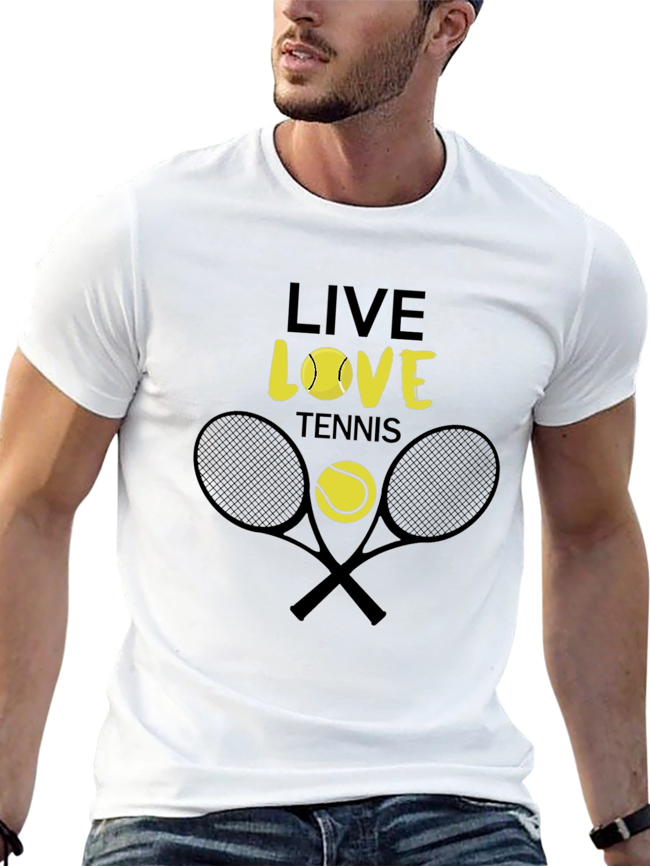 Live Love Tennis Graphic Tee - Unisex Cotton T-Shirt