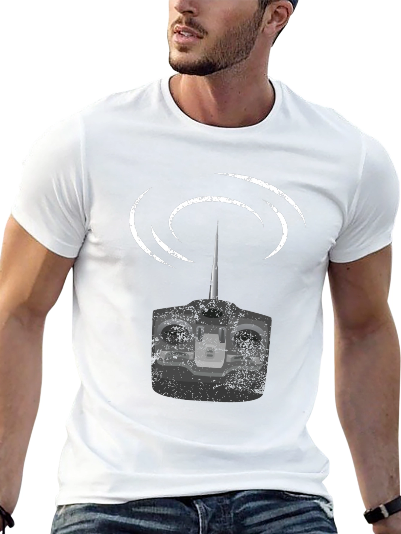 RC Controller Graphic T-Shirt - Black