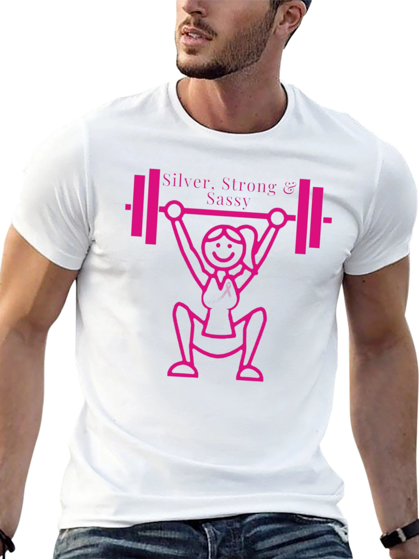Silver Strong & Sassy Workout T-Shirt