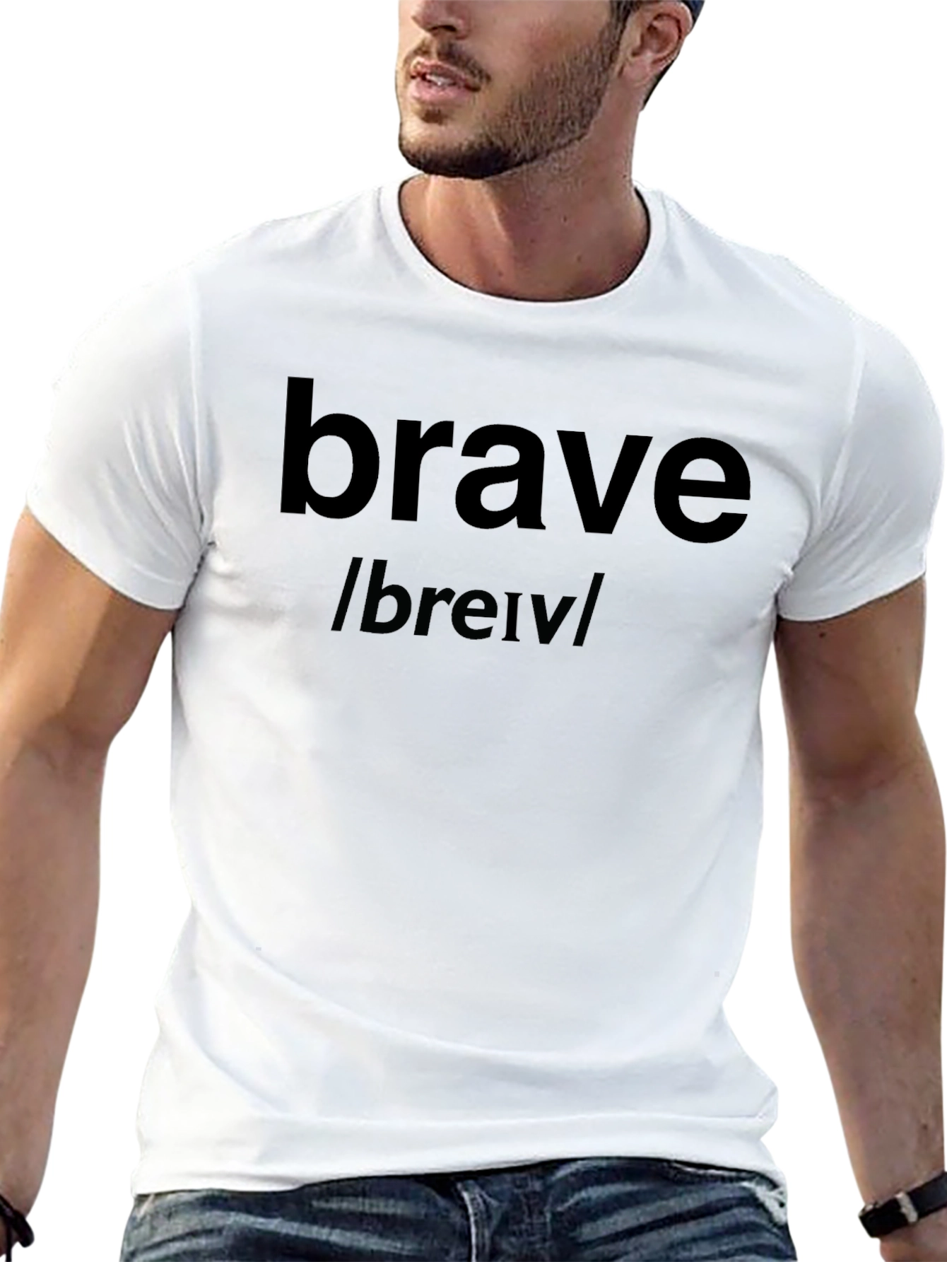 Brave Definition T-Shirt - Black Cotton Tee