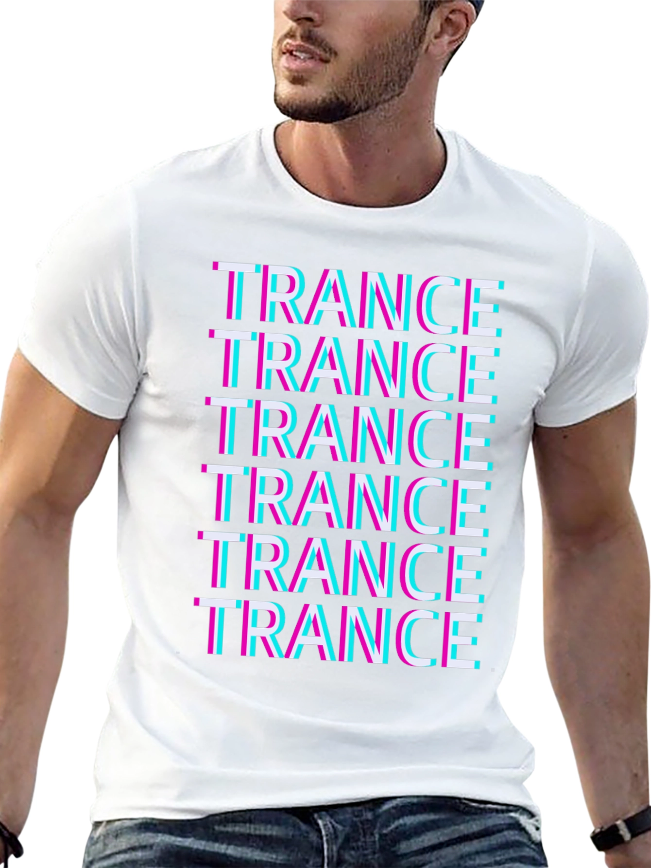 Trance Music Glitch T-Shirt - Black