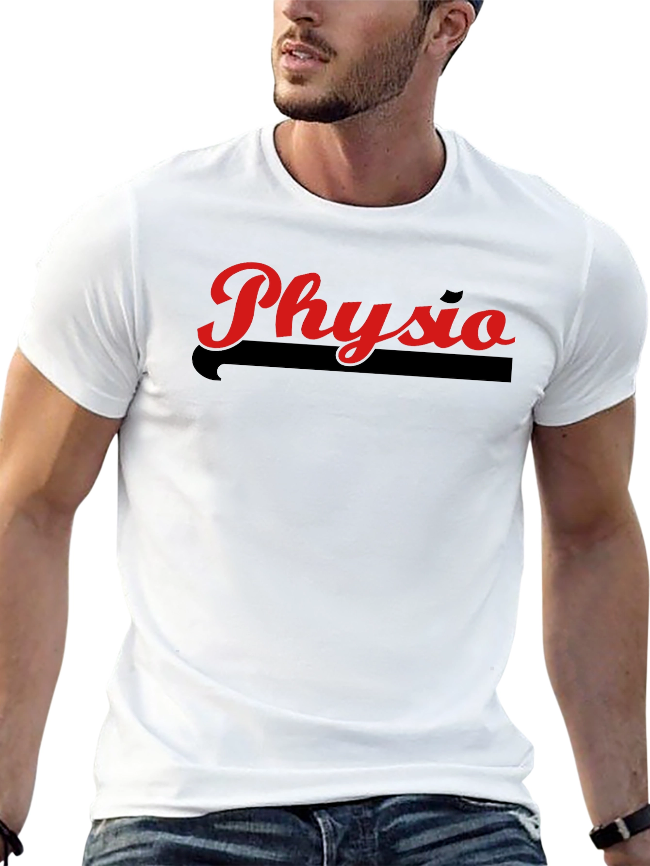 Physio Graphic Tee - Black Cotton T-Shirt