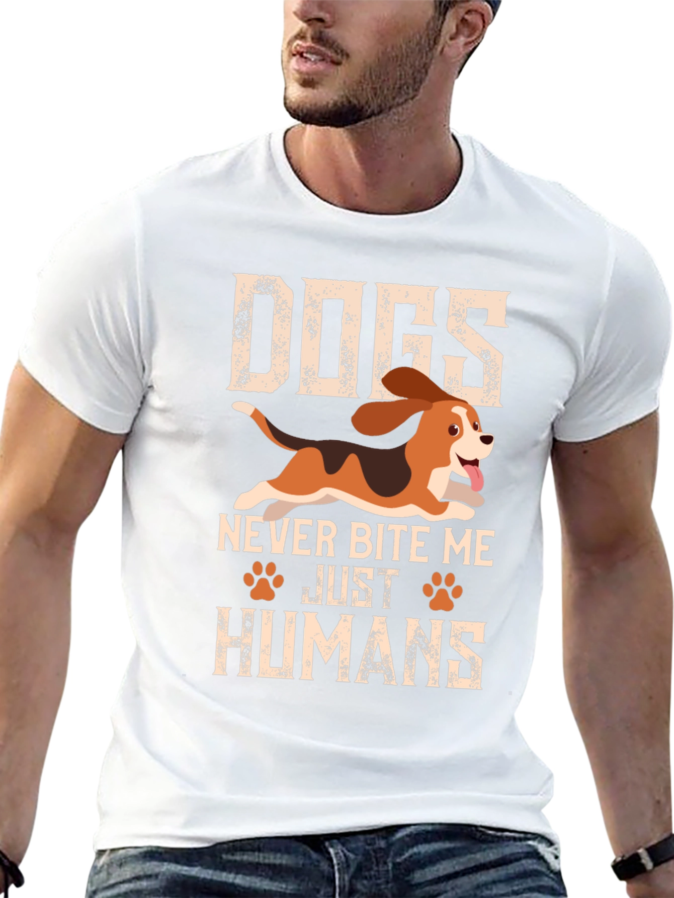 Dogs Never Bite Me Funny T-Shirt