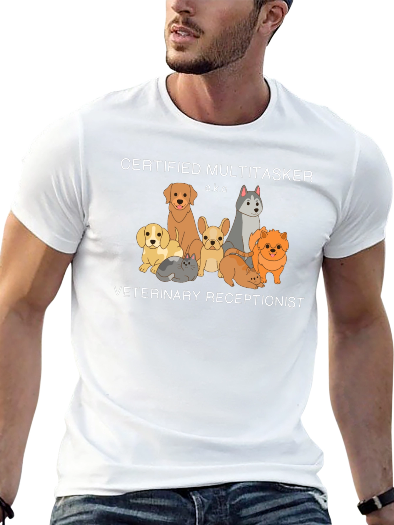 Certified Multitasker Veterinary Receptionist T-Shirt