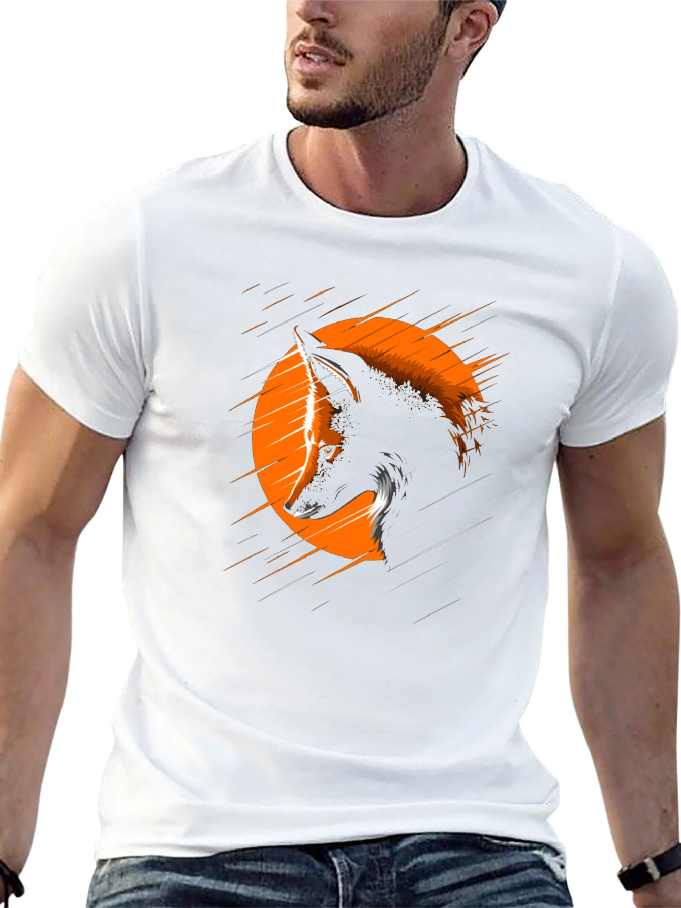 Wolf Graphic Tee - Black Short Sleeve T-Shirt