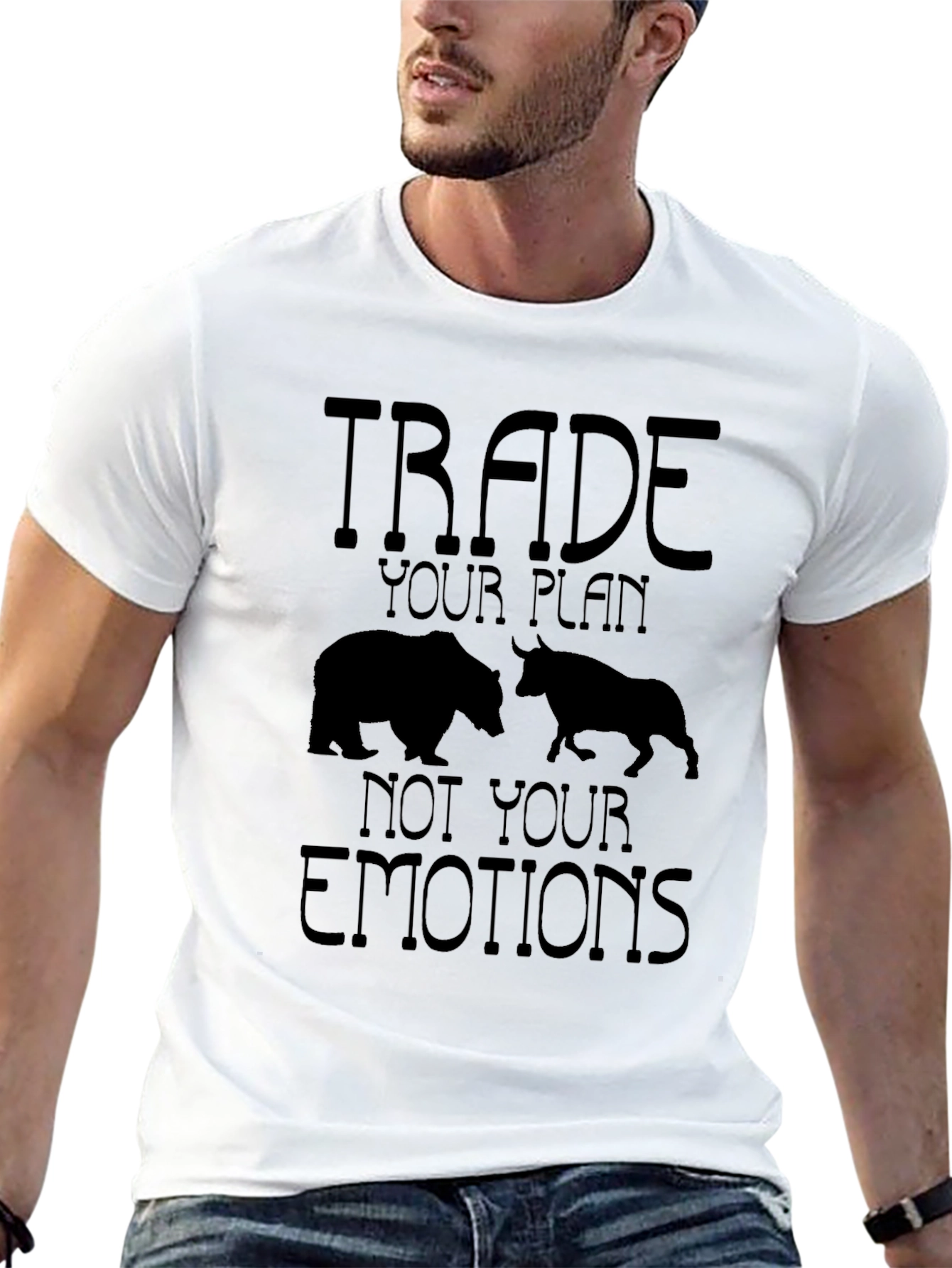 Trade Plan Bear Bull Black Tee