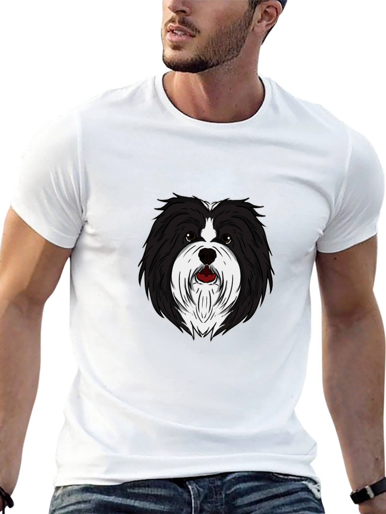 Dog Breed Graphic Tee - Black Crew Neck