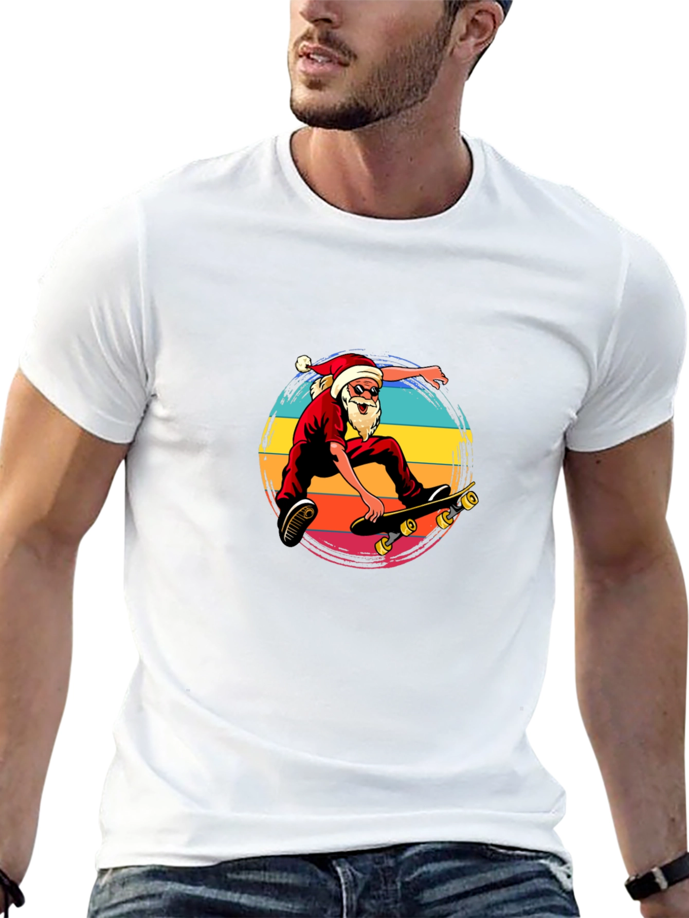 Skateboarding Santa T-Shirt