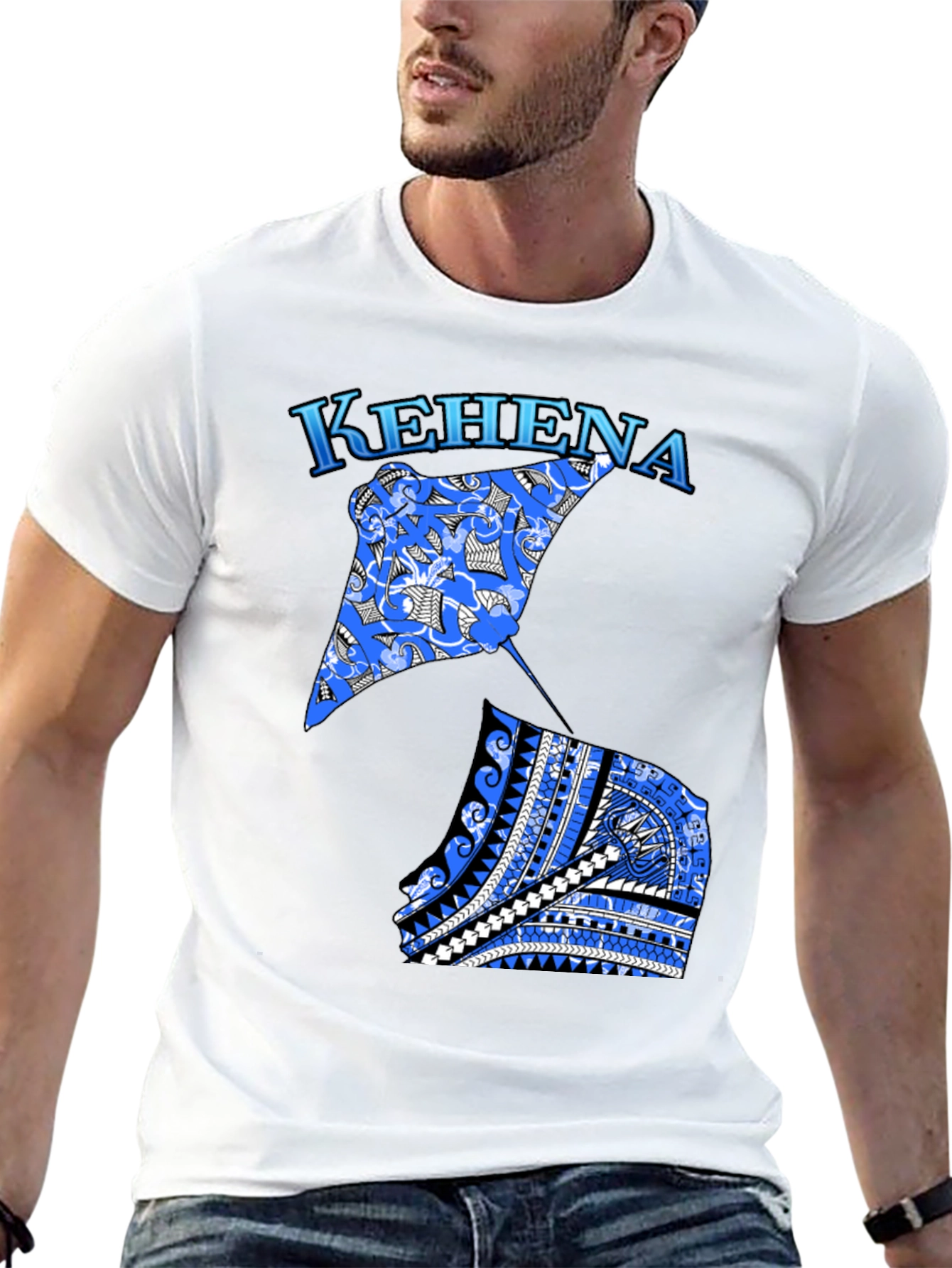 Mens Black Kehena Graphic T-Shirt