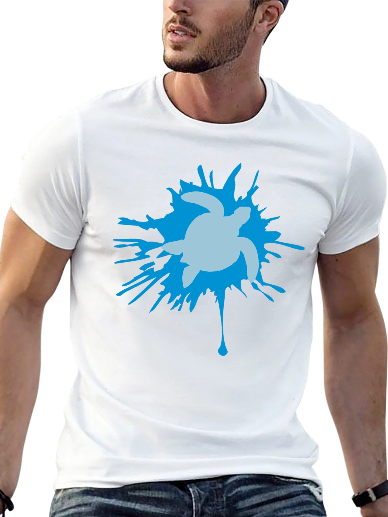 Turtle Splash Graphic T-Shirt - Black